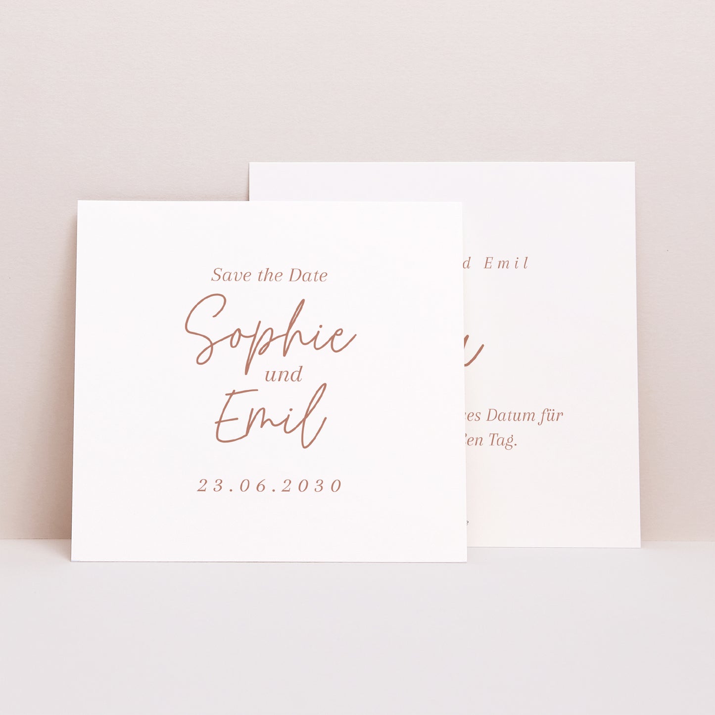 Save the date Karte Hochzeit Quadrat foto N° 1