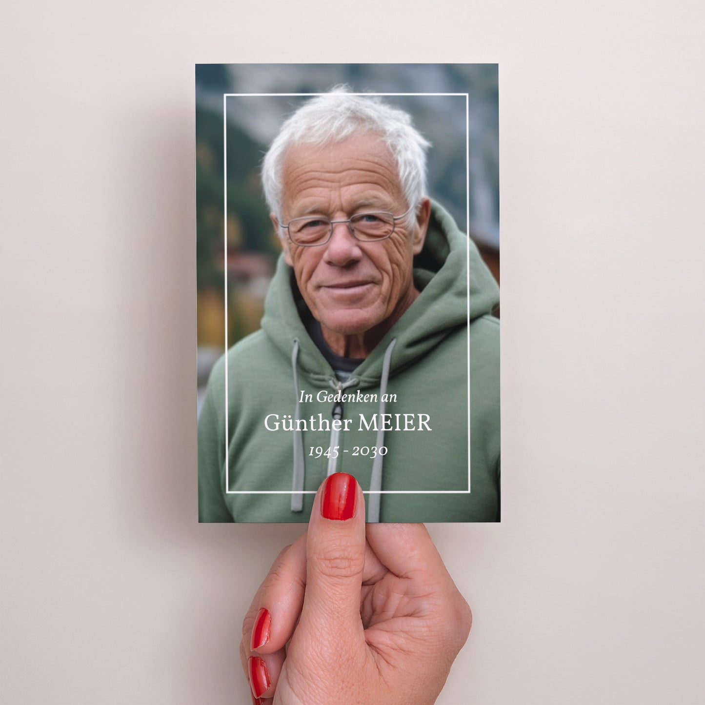 Trauerkarte PortraitPorträt foto N° 2