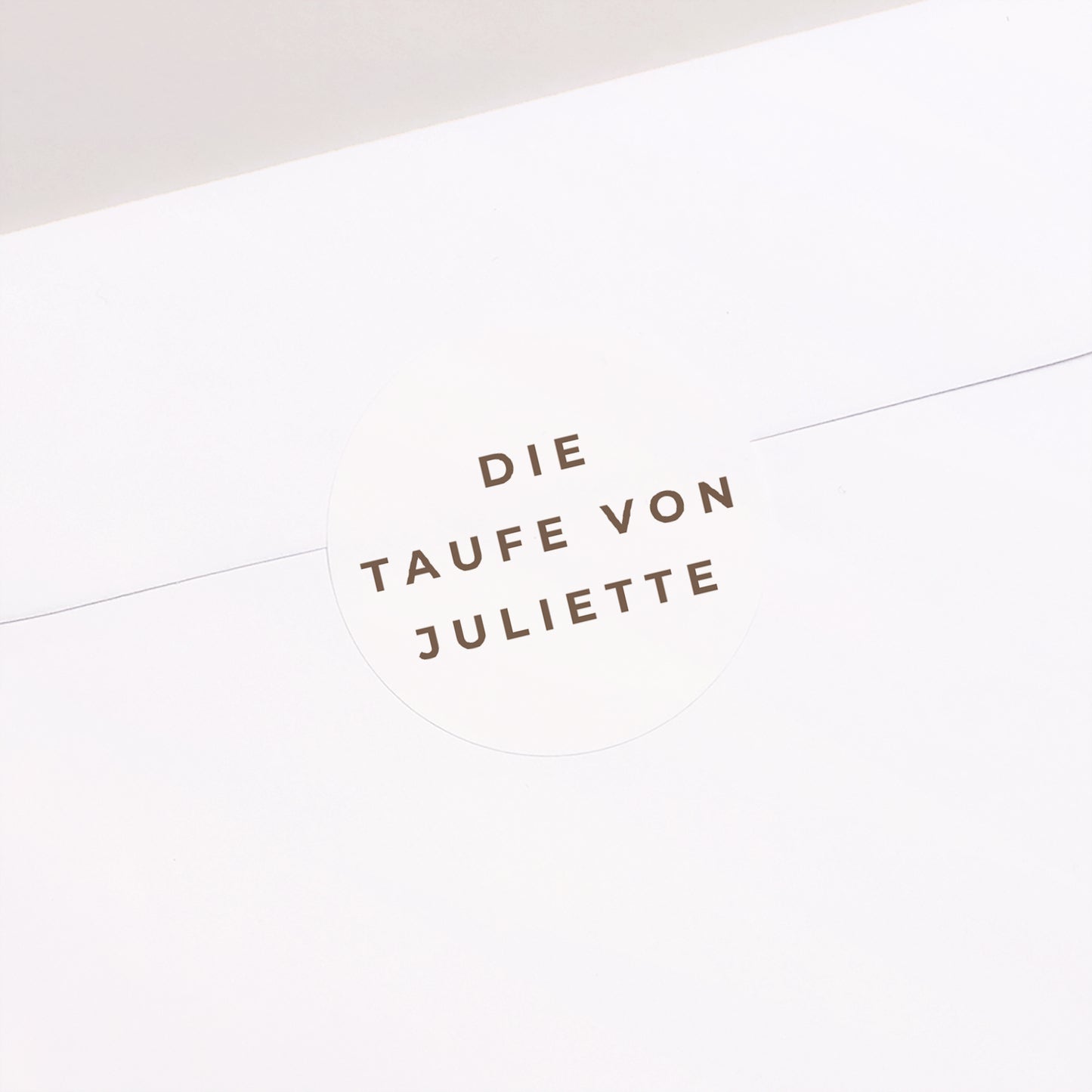 Sticker Taufe Rund Text und Foto foto N° 1