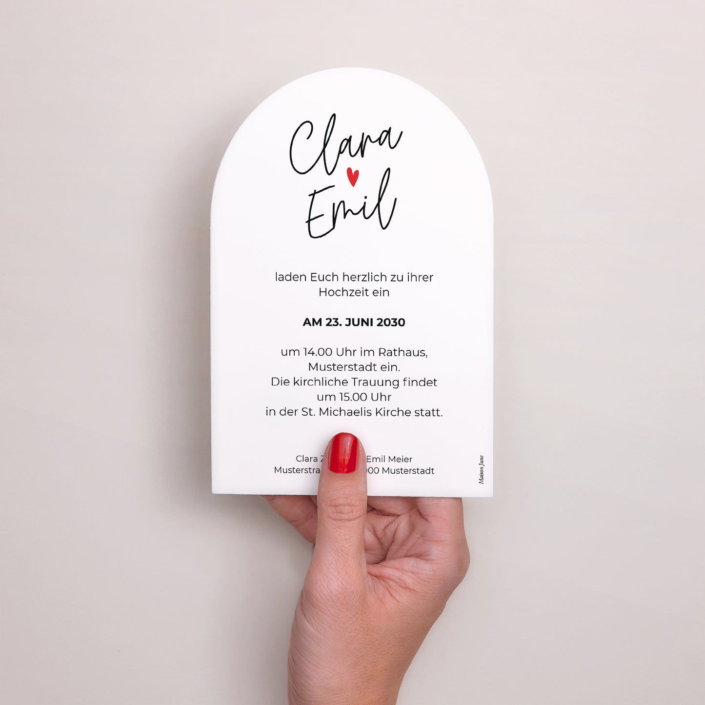 Hochzeitseinladung Arche foto N° 3