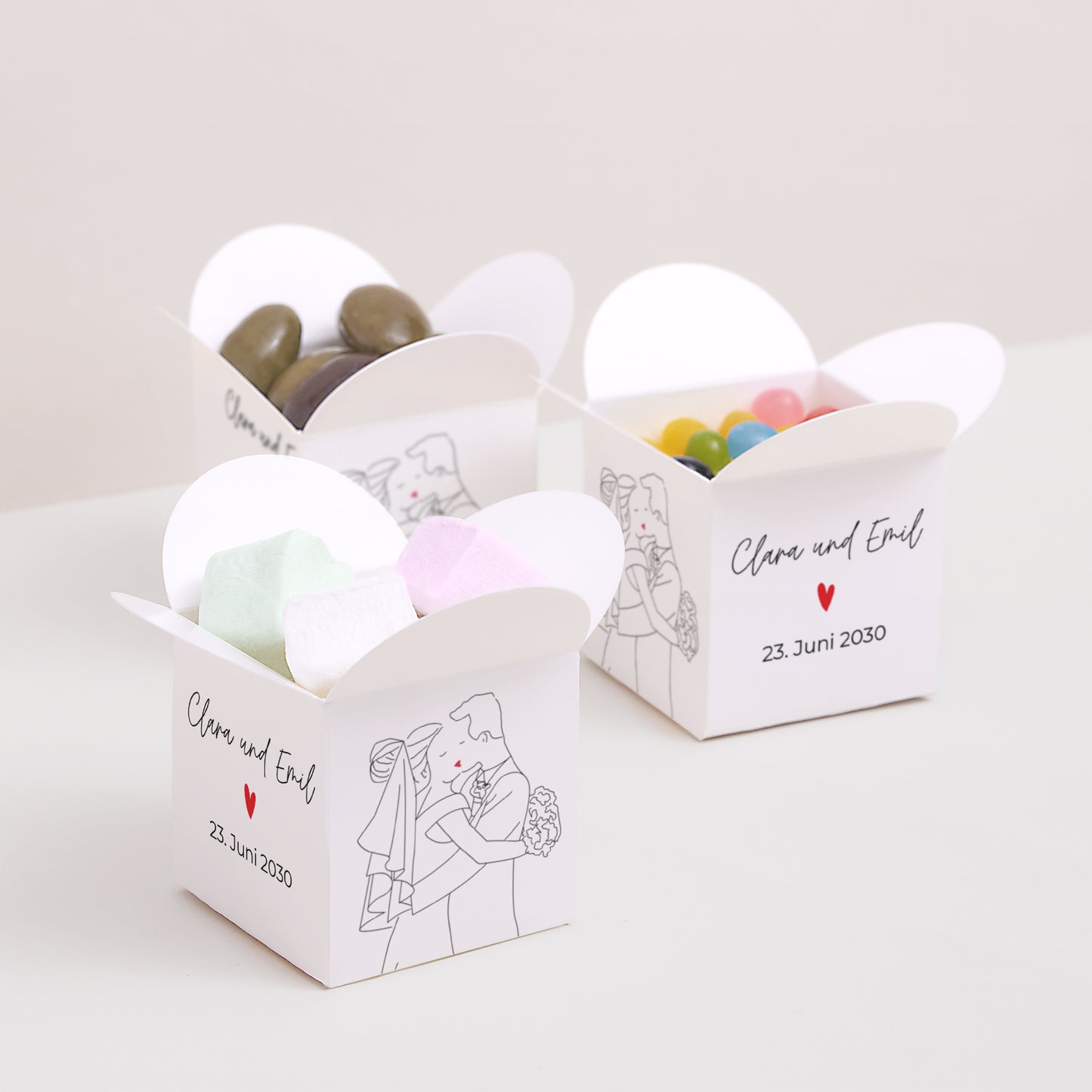 Geschenkbox Hochzeit Schmetterlingsöffnung foto N° 3