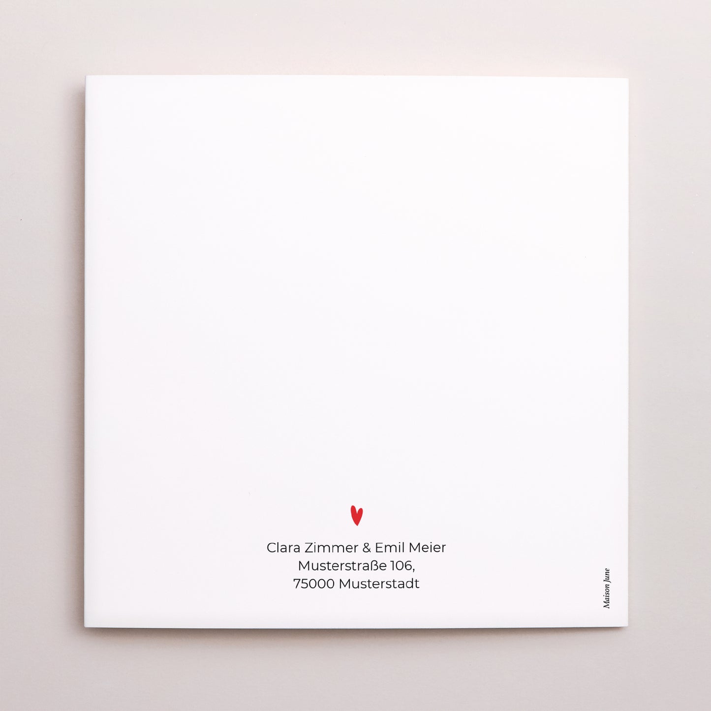 Dankeskarte Hochzeit Doppelflügiges Quadrat foto N° 3