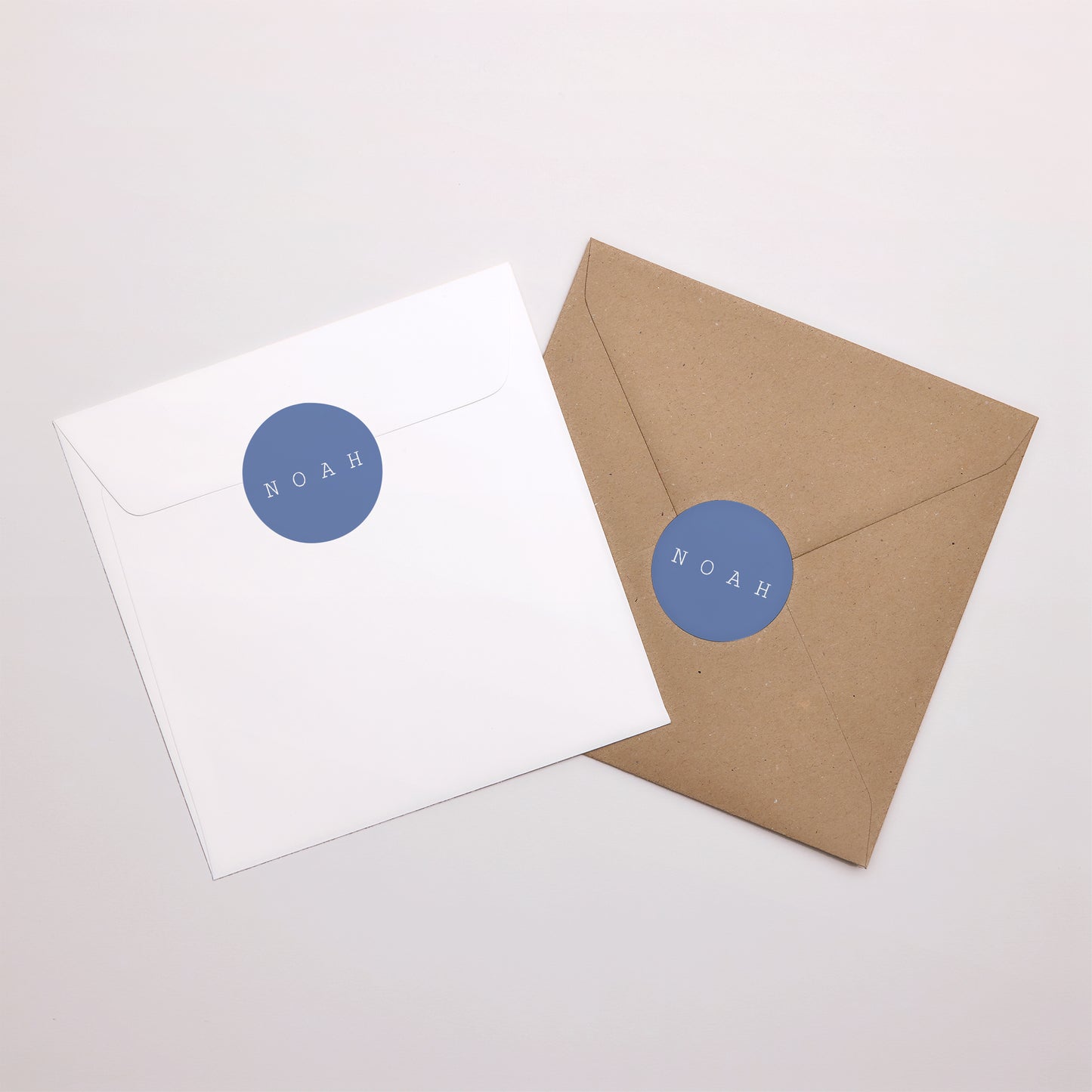 Sticker Taufe Rund Blau eingerahmt foto N° 3