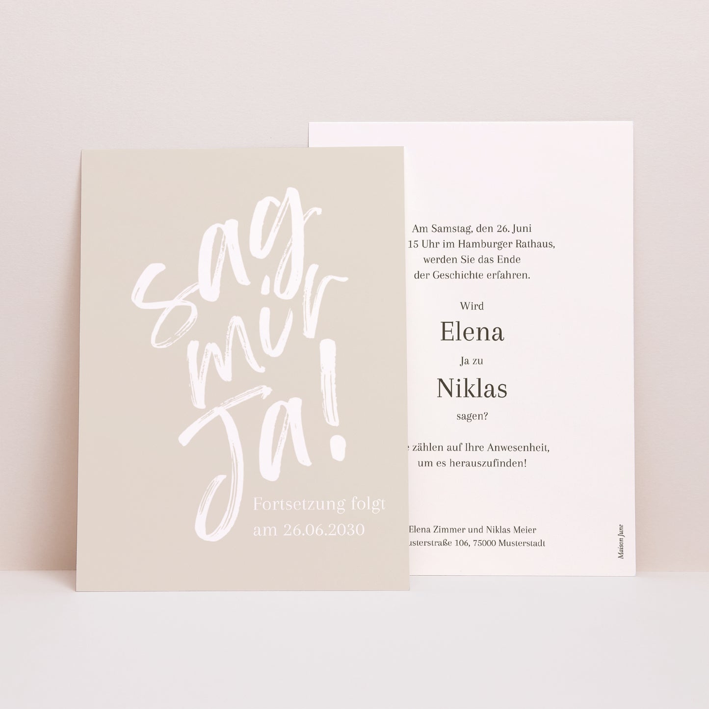 Hochzeitseinladung Sag ja foto N° 1