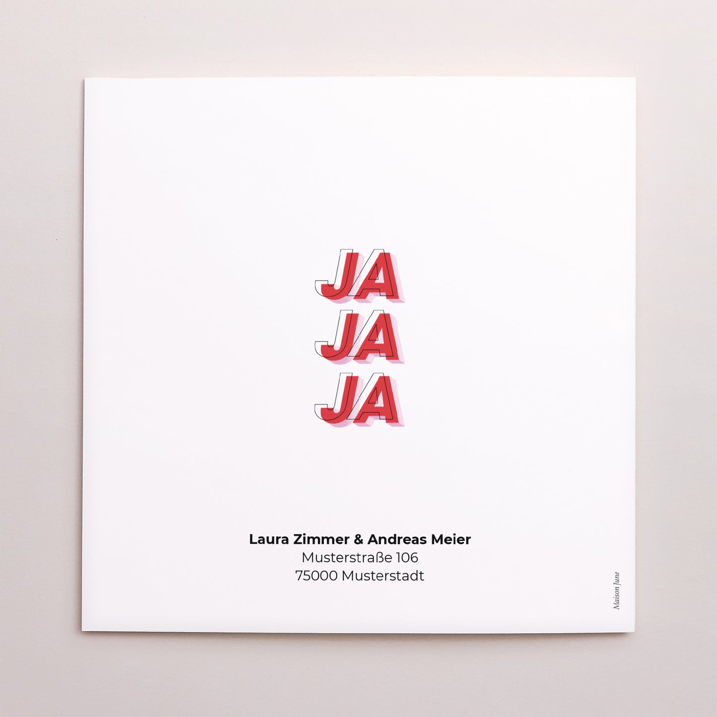 Hochzeitseinladung Doppelflügelfenster foto N° 3