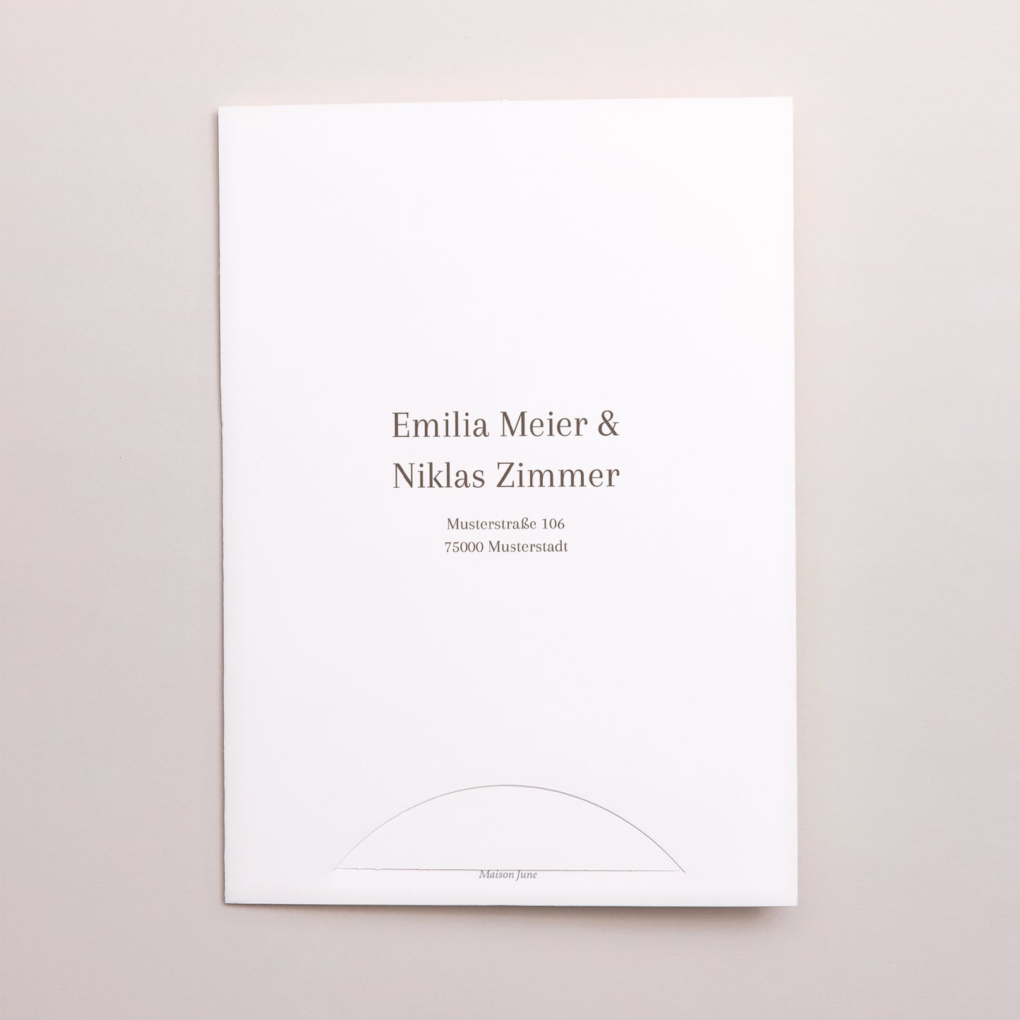 Hochzeitseinladung Hülle für 2 Karten Beige Streifen foto N° 5