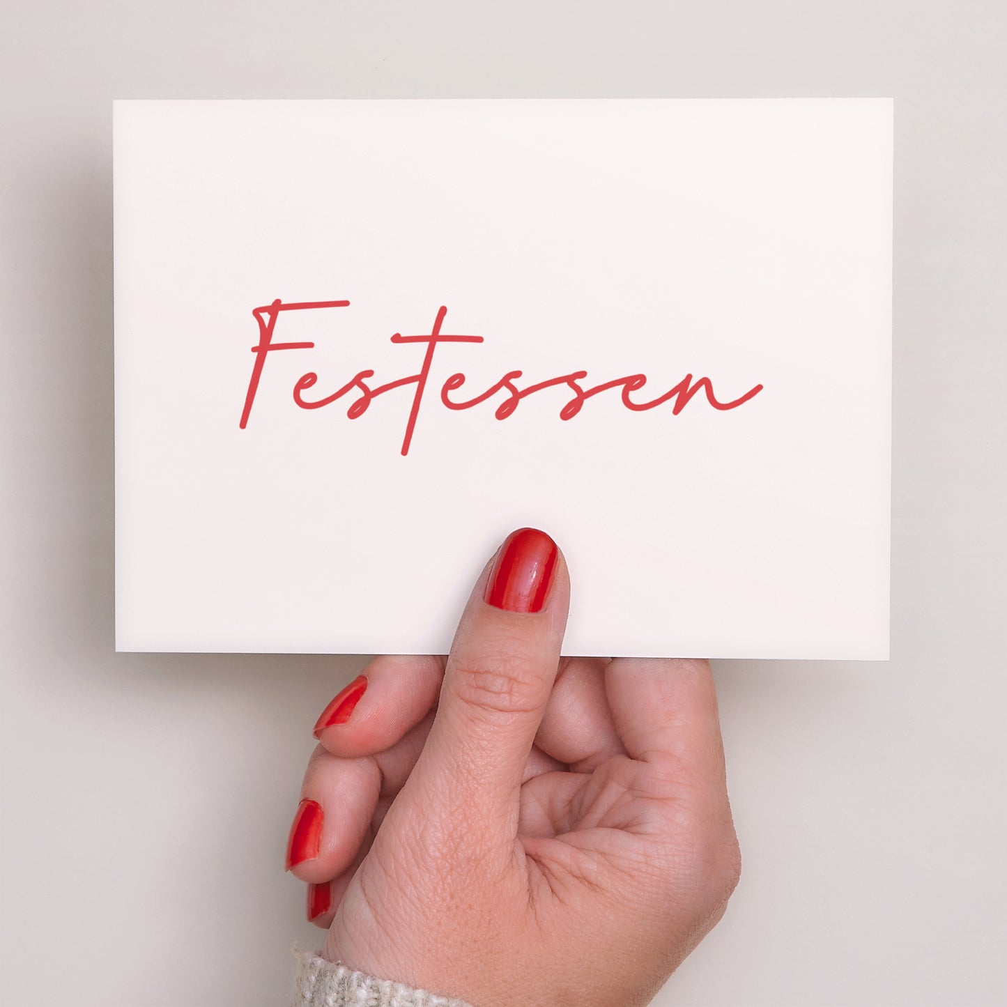 Einladungskarte Hochzeit Landschaft Rot & Creme II foto N° 3