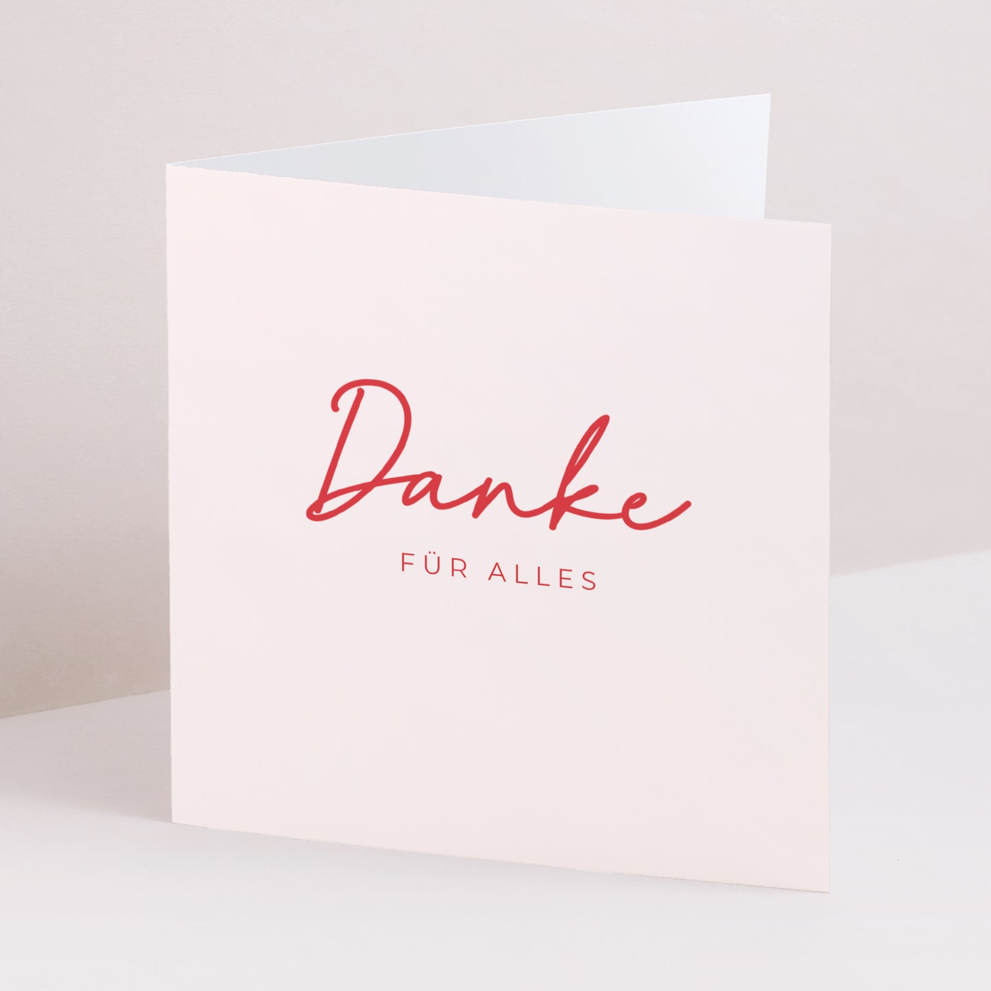 Dankeskarte Hochzeit Doppelflügelfenster Rot & Creme II foto N° 1