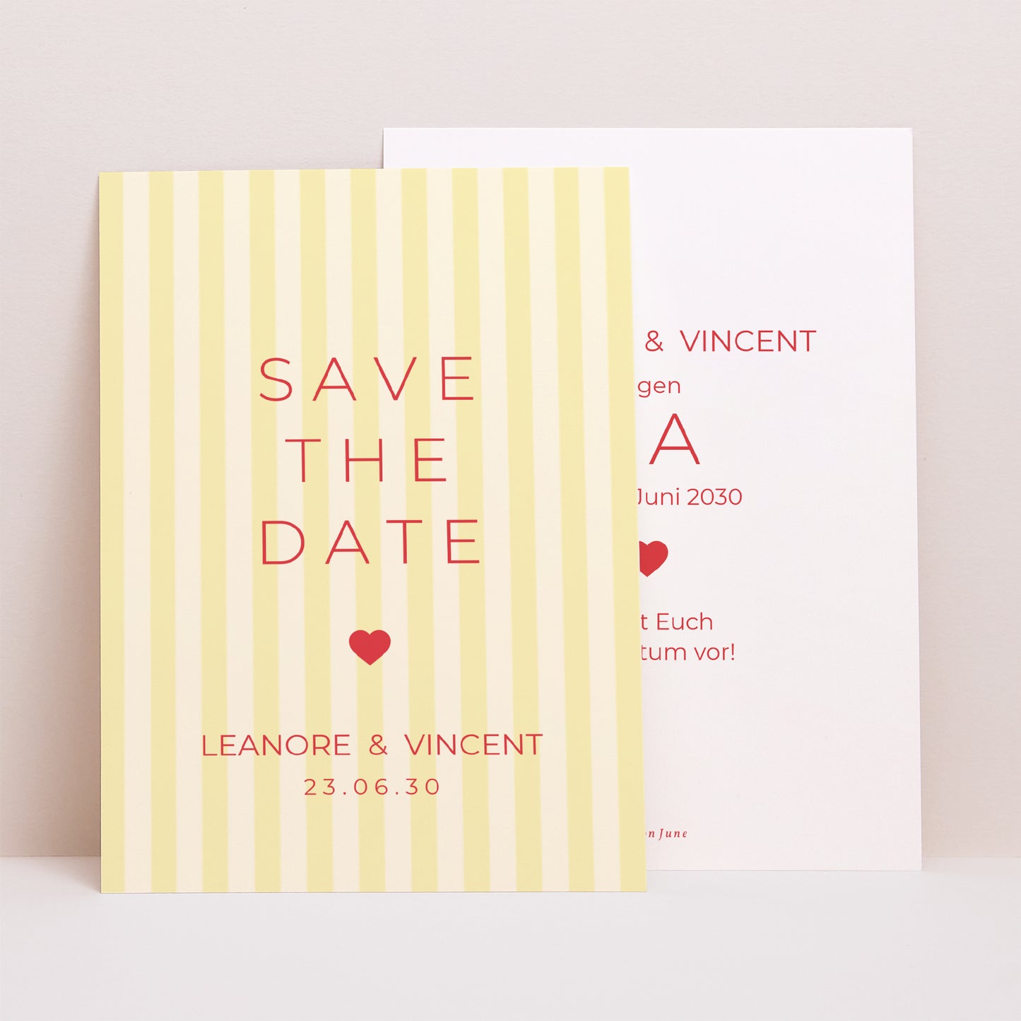 Save the date Karte Hochzeit Porträt Gelbe Sonne foto N° 1