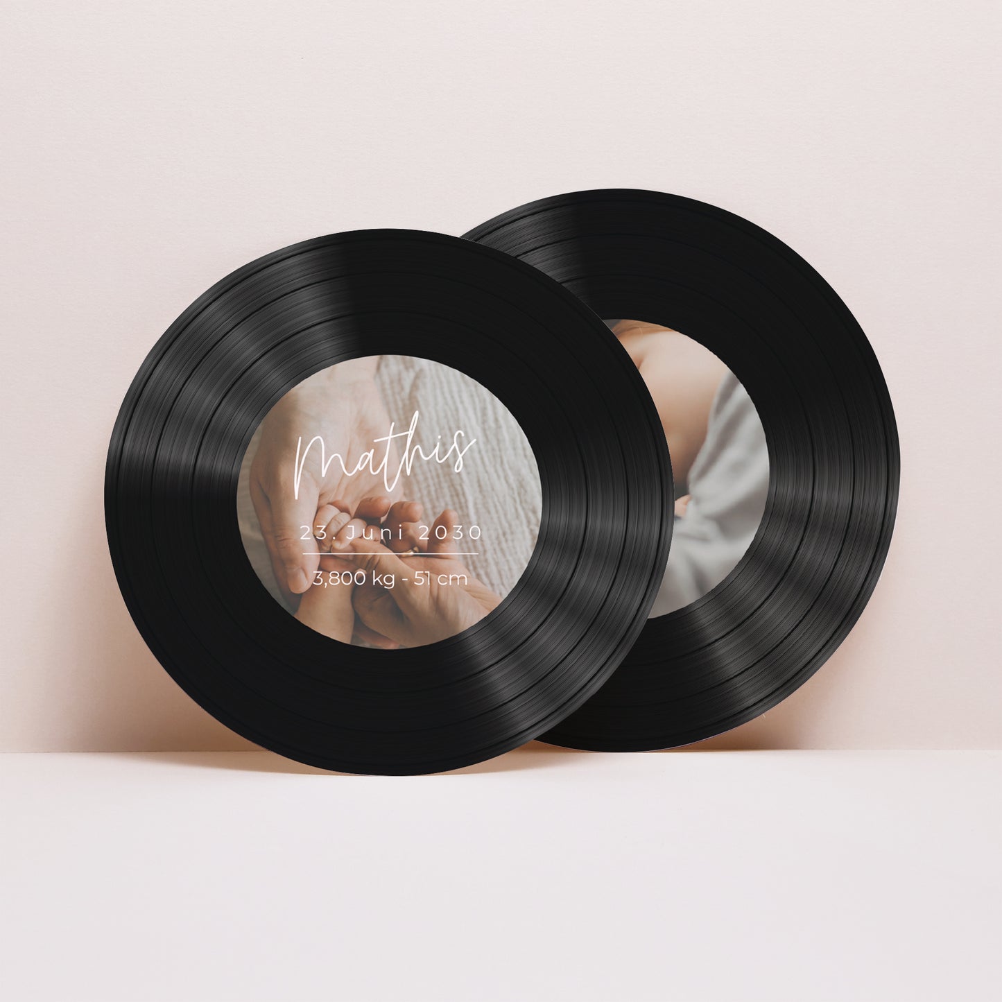 Geburtskarte Schallplattenhülle single baby foto N° 4