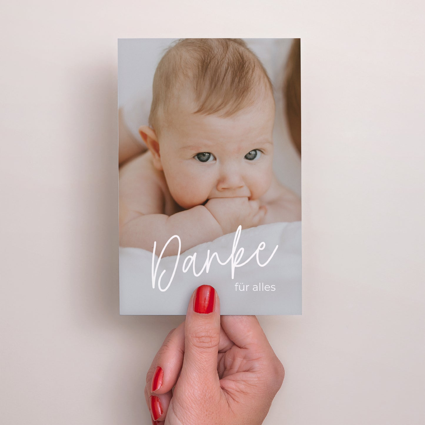 Dankeskarte Geburt PortraitPorträt single baby foto N° 2