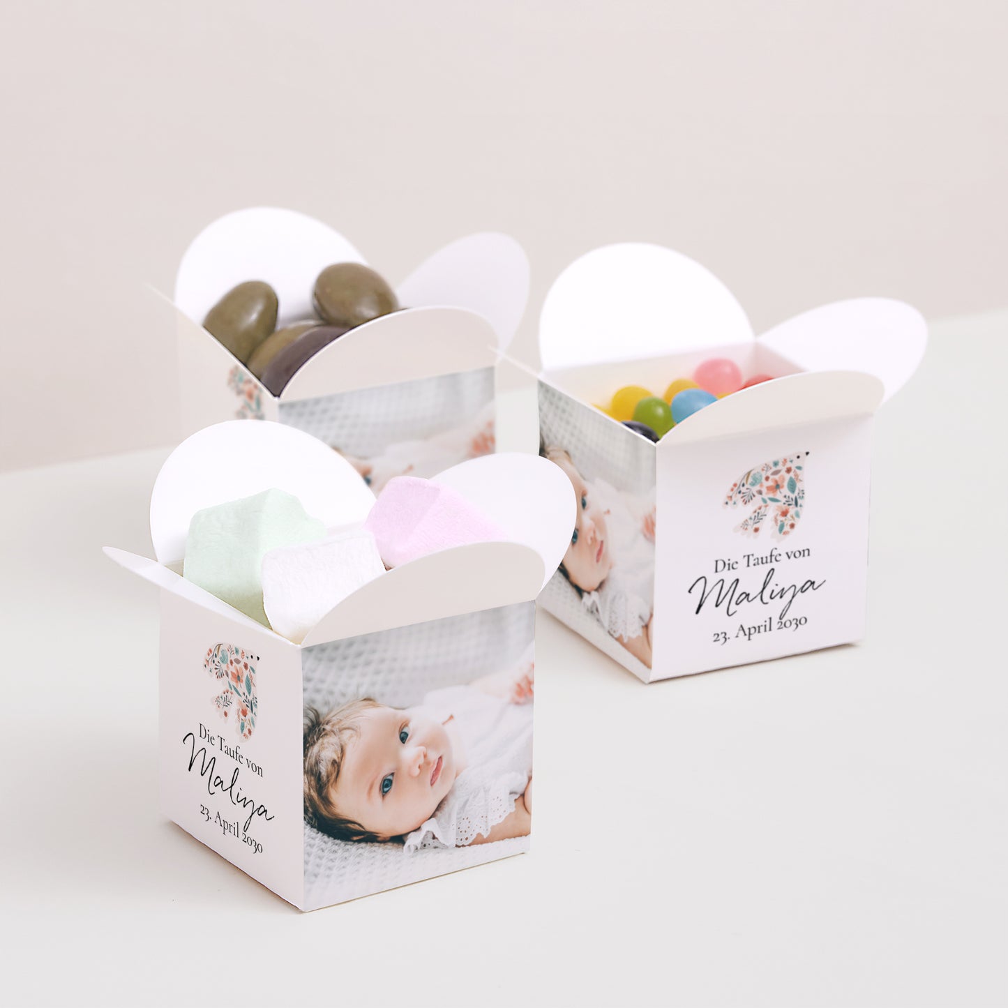 Geschenkbox Taufe Schmetterlingsöffnung foto N° 3