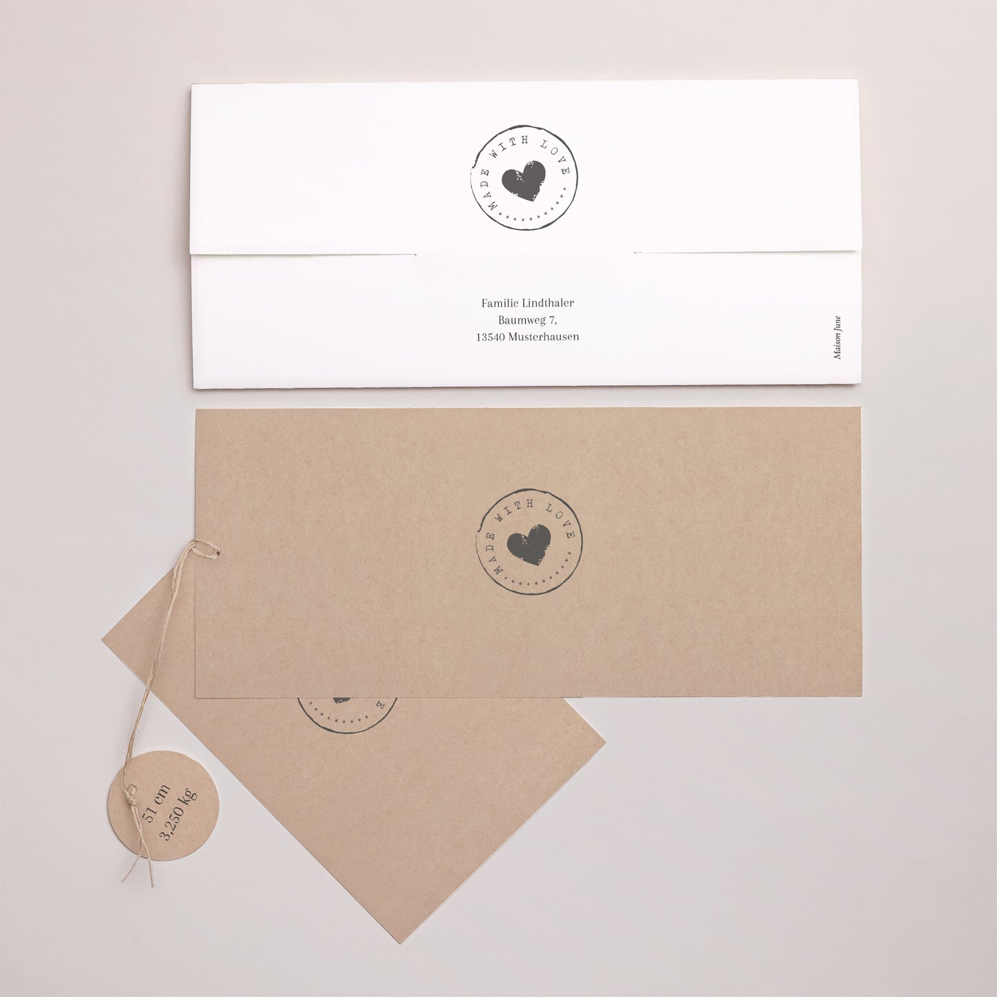 Geburtskarten Mappe 2 Karten, Etikett Fotografisches Full House foto N° 4