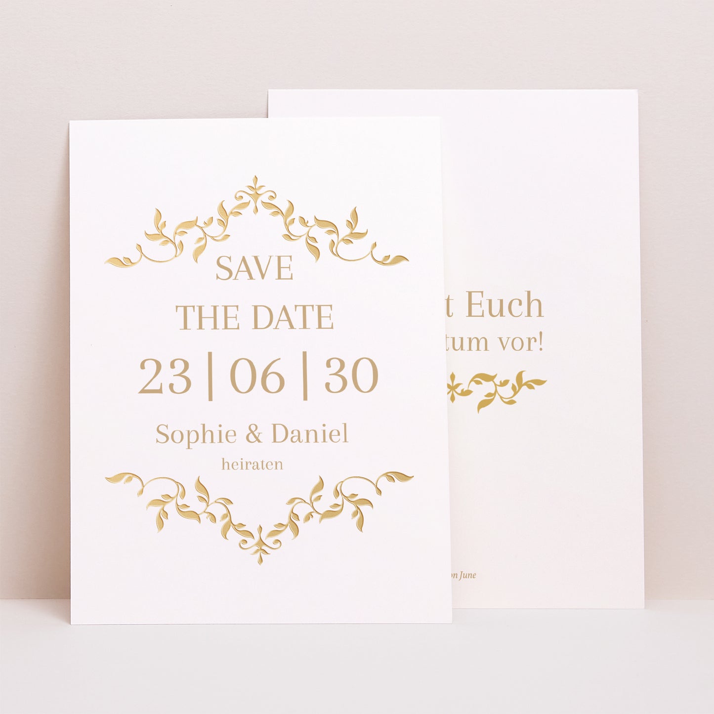 Save the date Karte Hochzeit Porträt foto N° 1