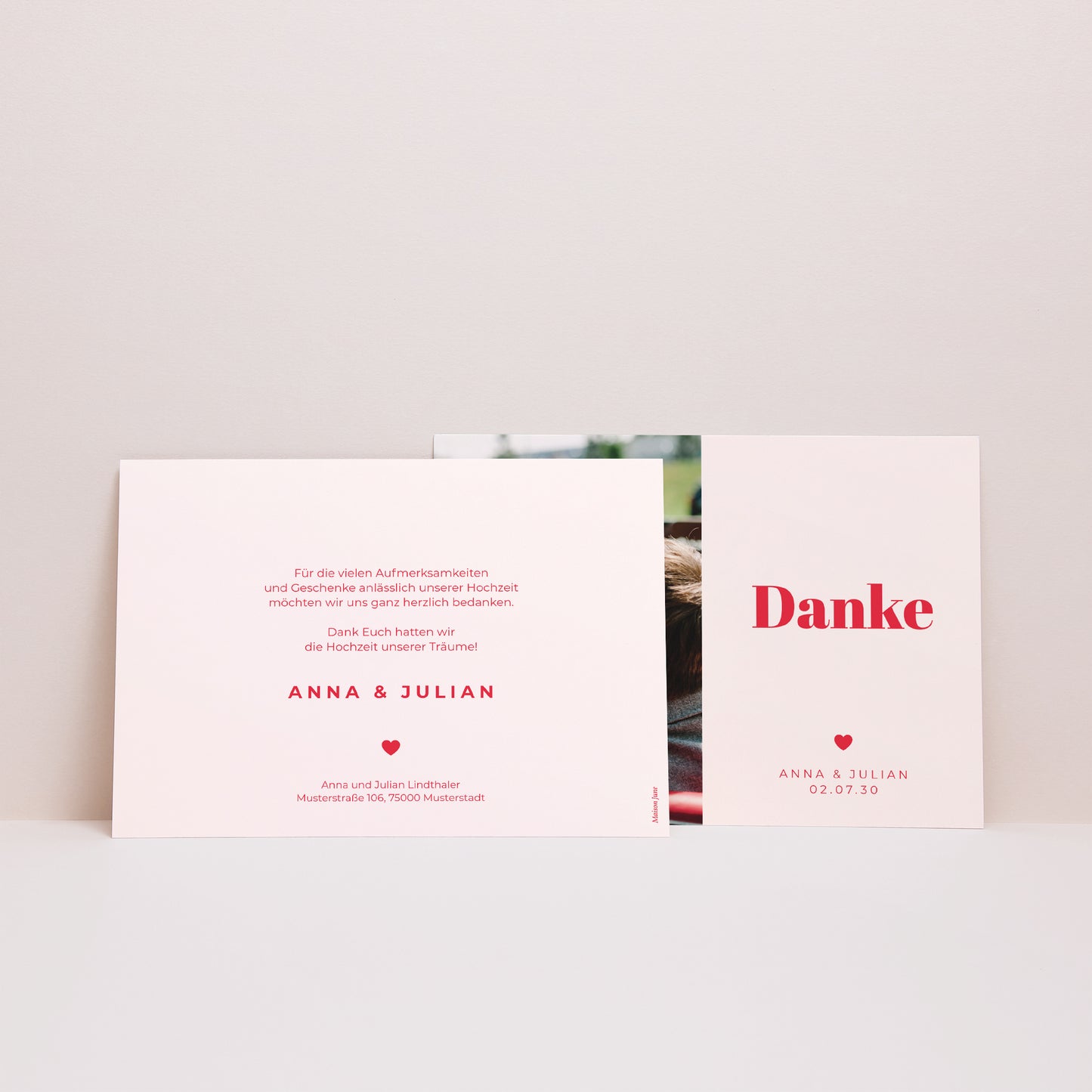 Dankeskarte Hochzeit Landschaft Wir sagen ja foto N° 3