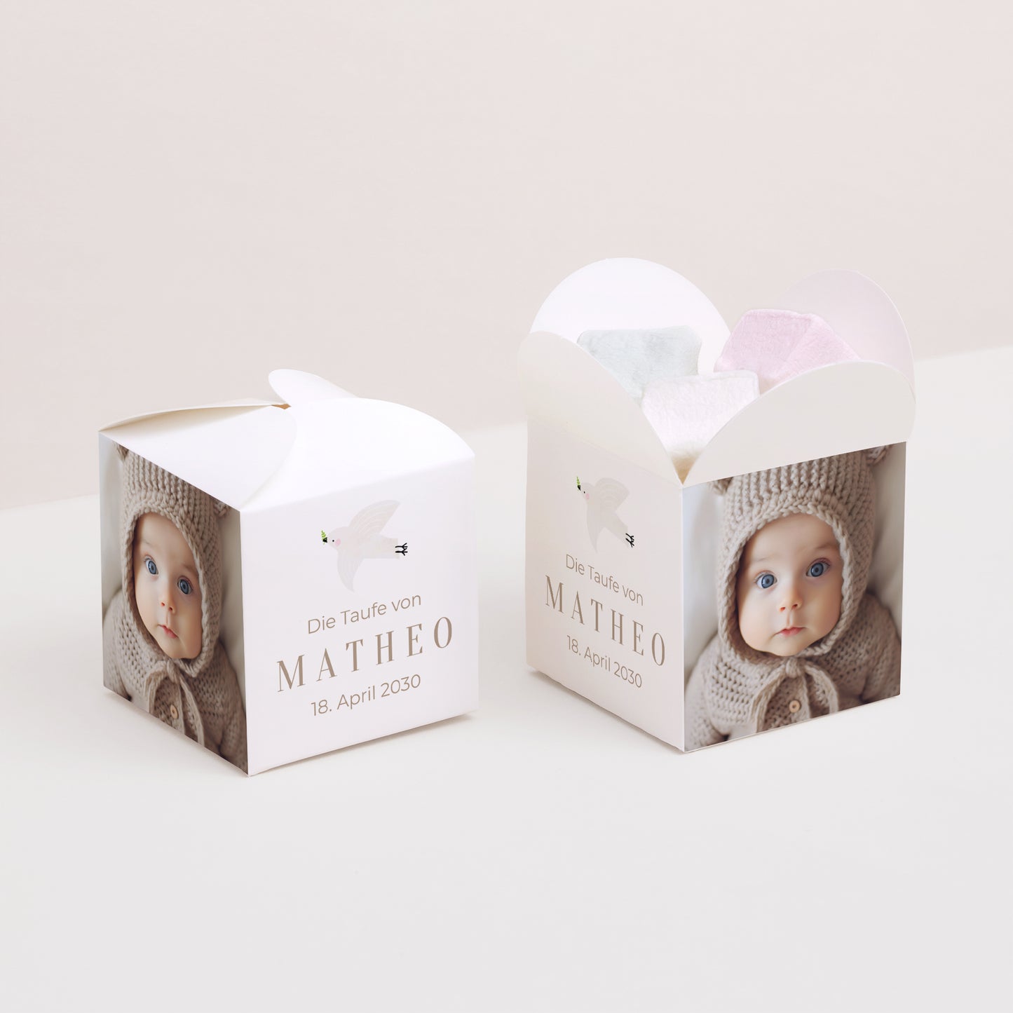 Geschenkbox Taufe Schmetterlingsöffnung Fotografisch foto N° 2