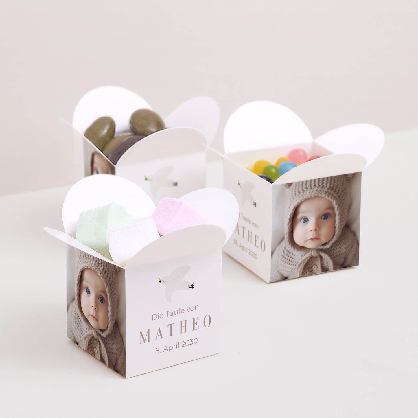 Geschenkbox Taufe Schmetterlingsöffnung Fotografisch foto N° 3