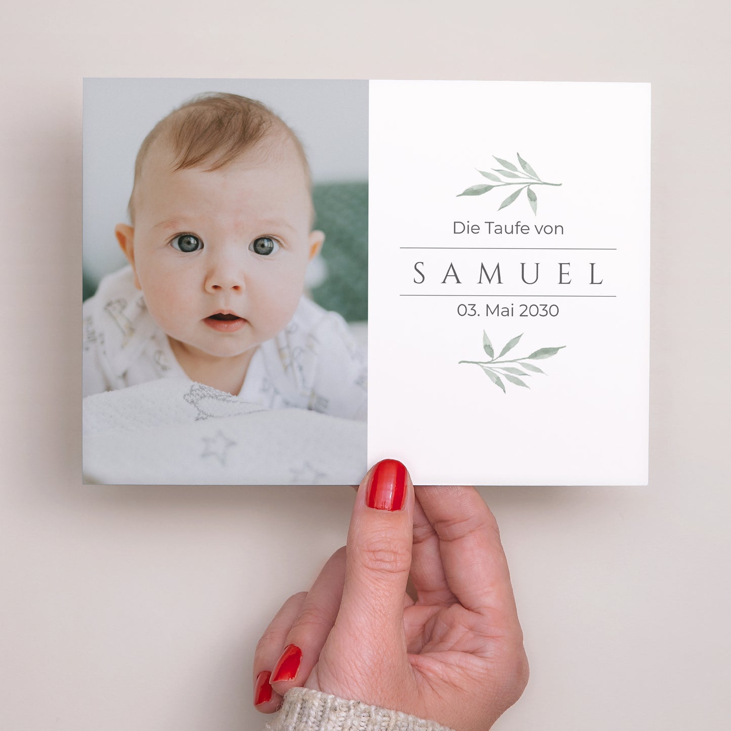 Taufeinladung Landschaft Kleine Pflanze foto N° 2