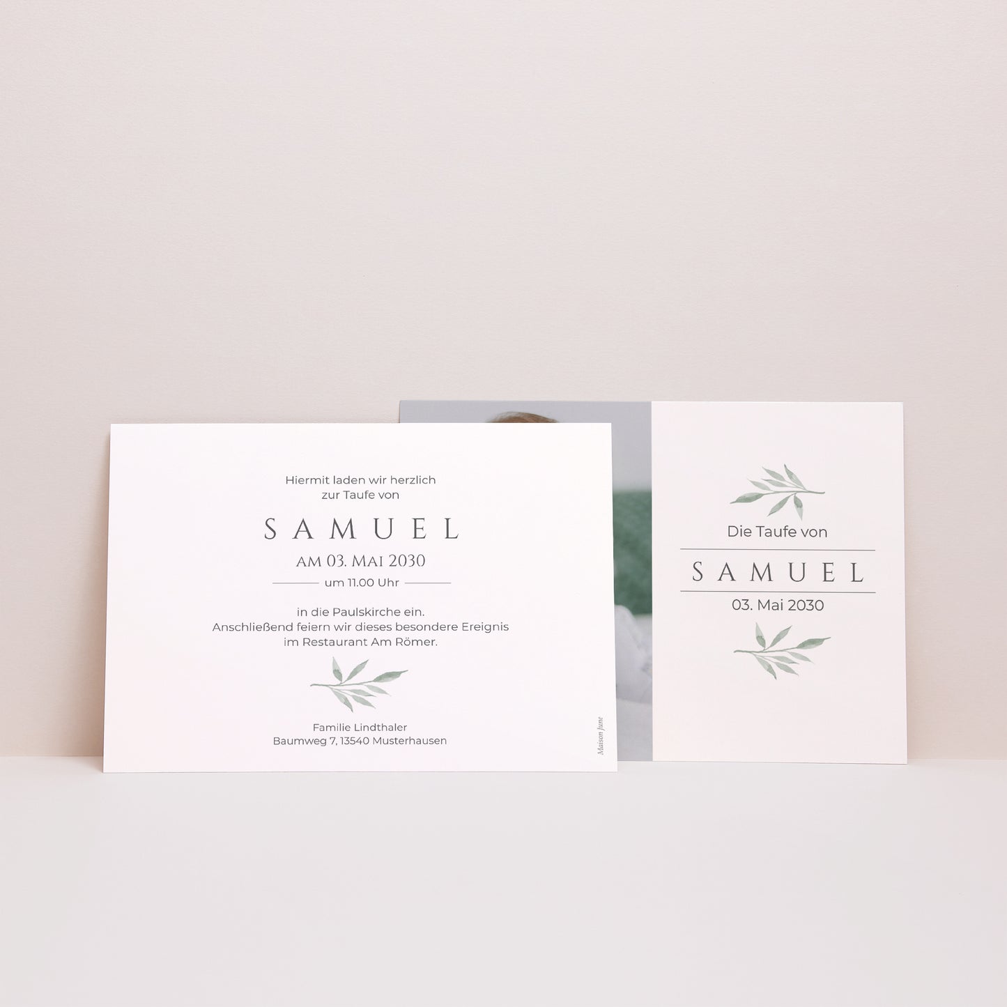 Taufeinladung Landschaft Kleine Pflanze foto N° 3