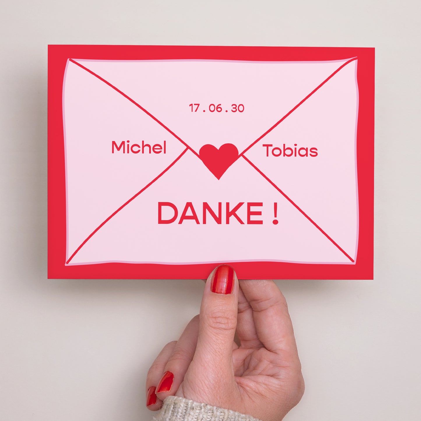 Dankeskarte Hochzeit Landschaft Die Überraschung. foto N° 3