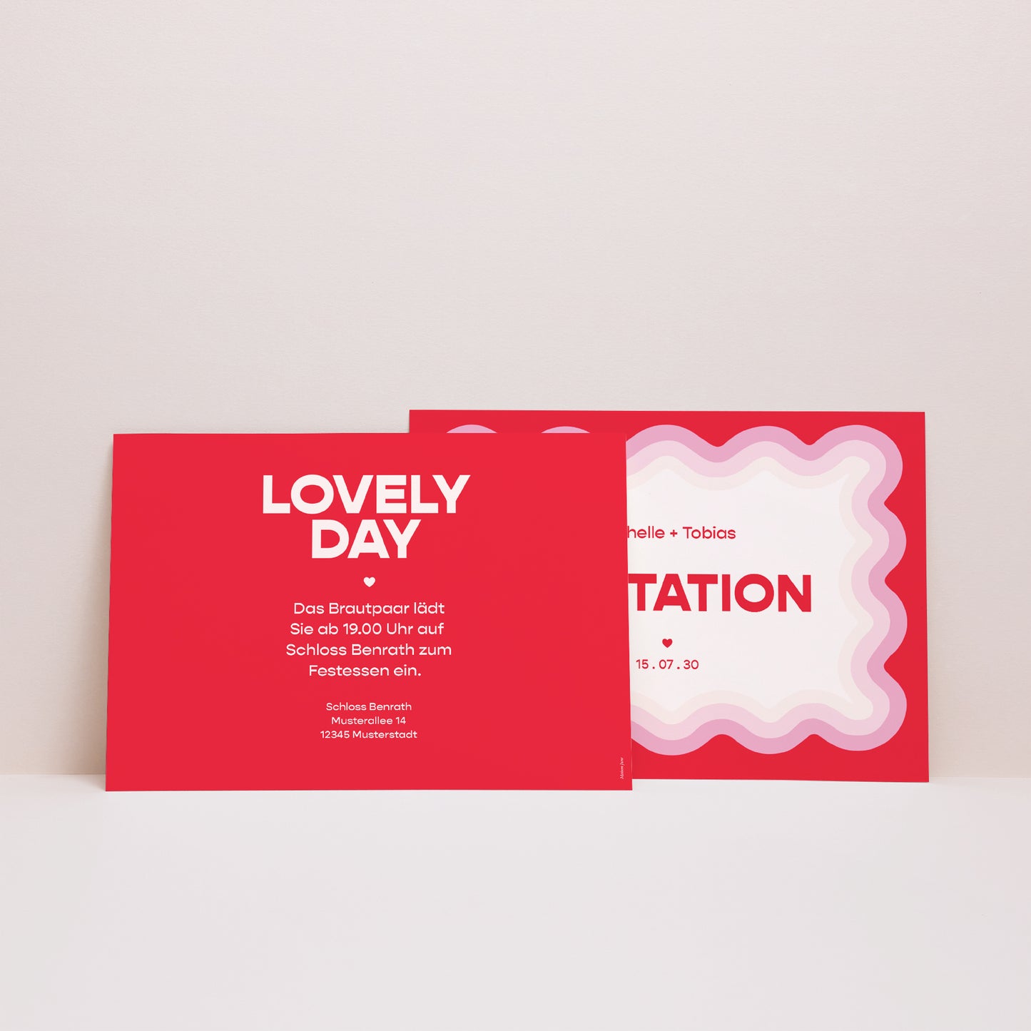 Einladungskarte Hochzeit Landschaft Schöner Tag foto N° 3