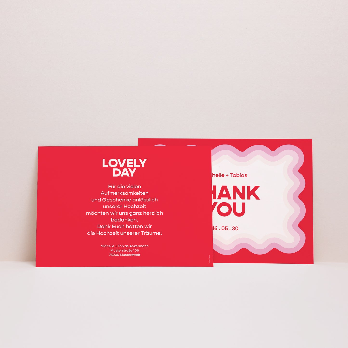 Dankeskarte Hochzeit Landschaft Schöner Tag foto N° 3