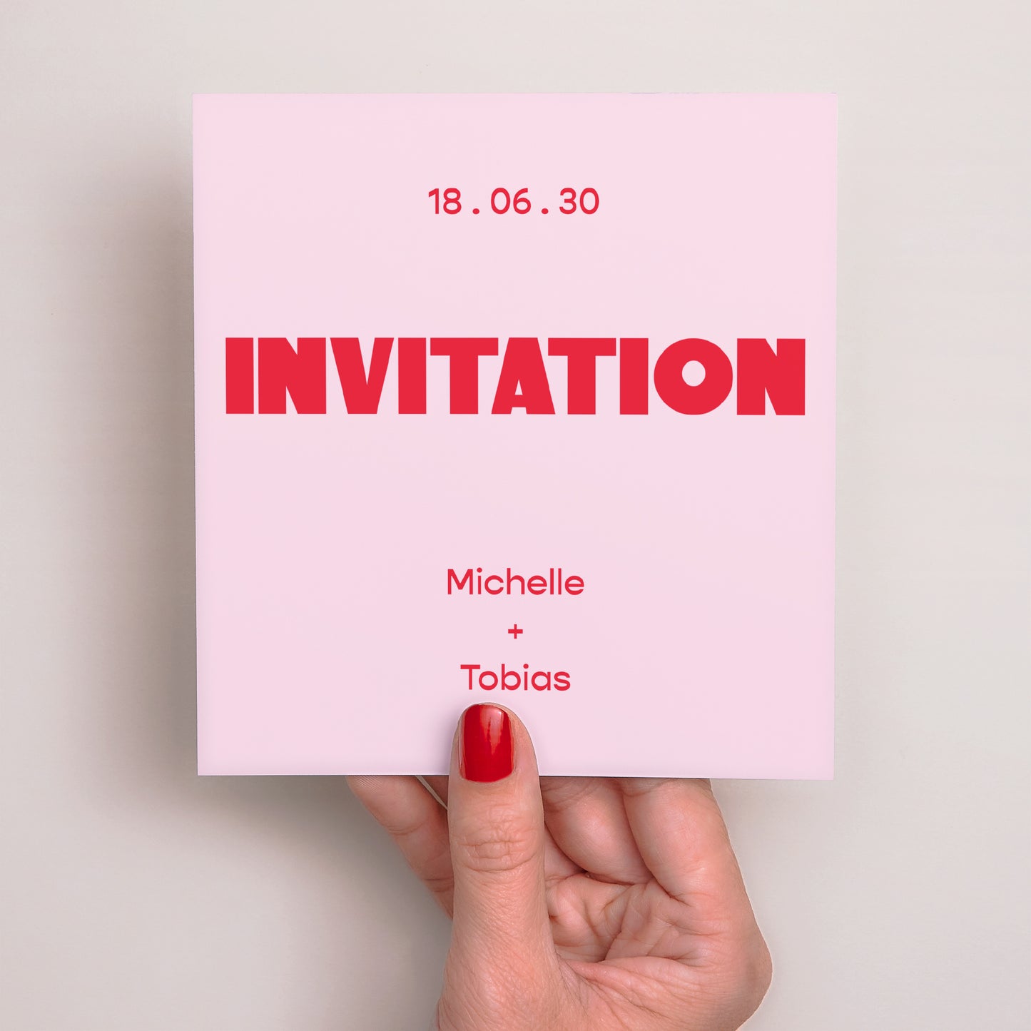 Einladungskarte Hochzeit Quadrat Rettet das berühmte Datum foto N° 1