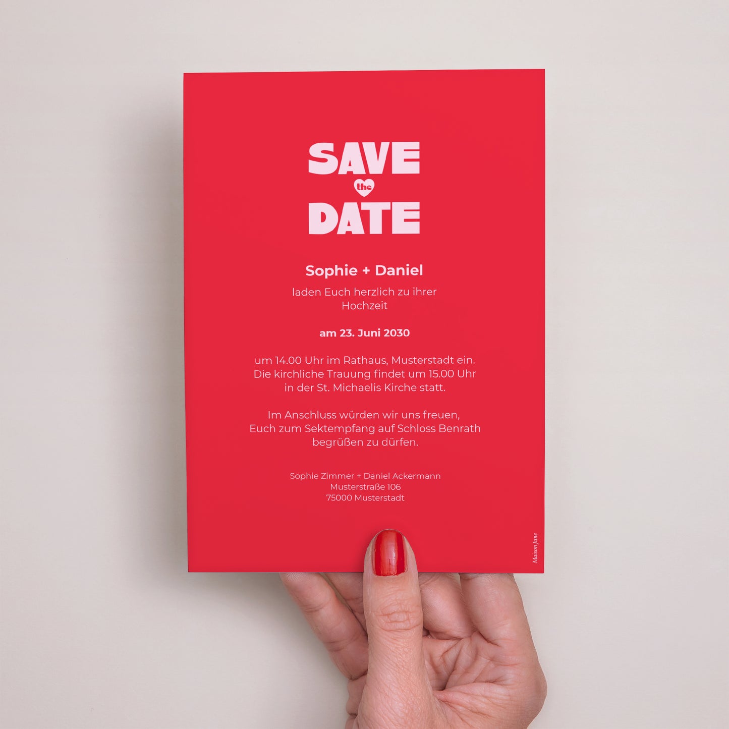 Hochzeitseinladung Rettet das berühmte Datum foto N° 3