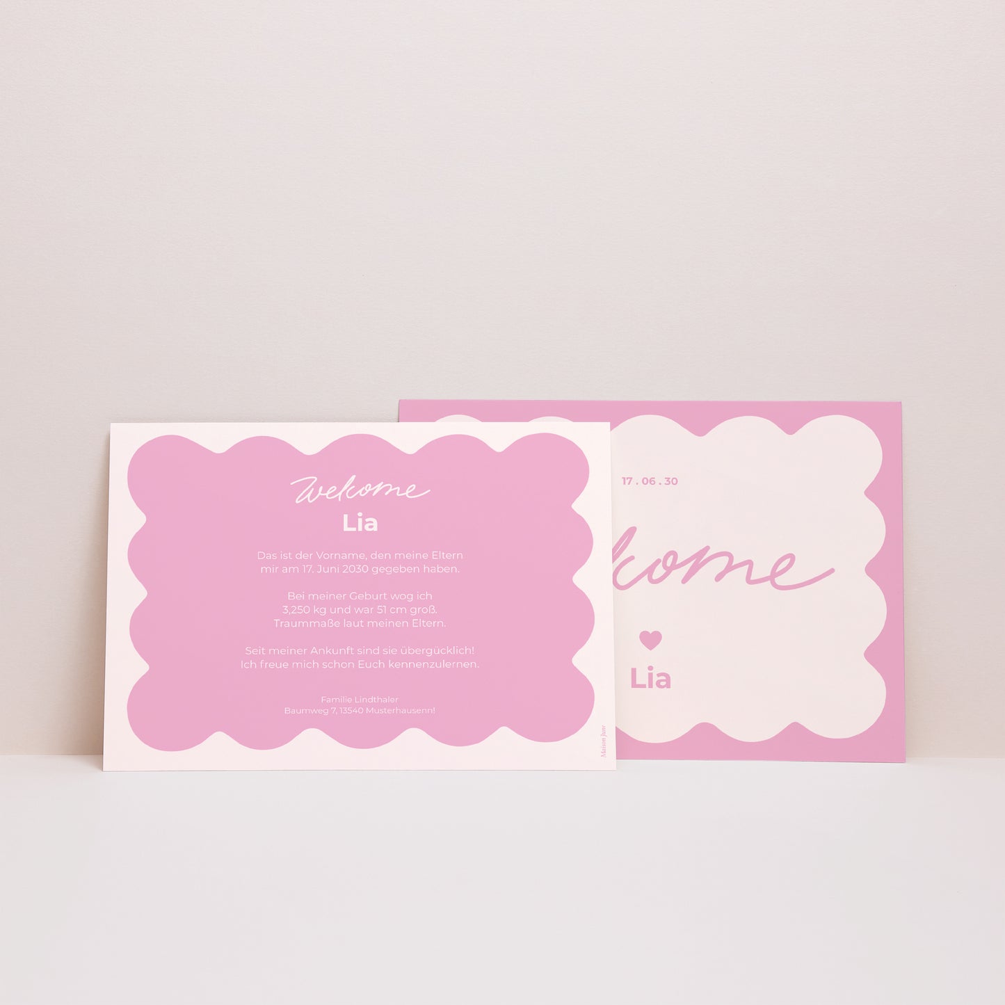 Geburtskarten Landschaft Erdbeerkeks foto N° 3