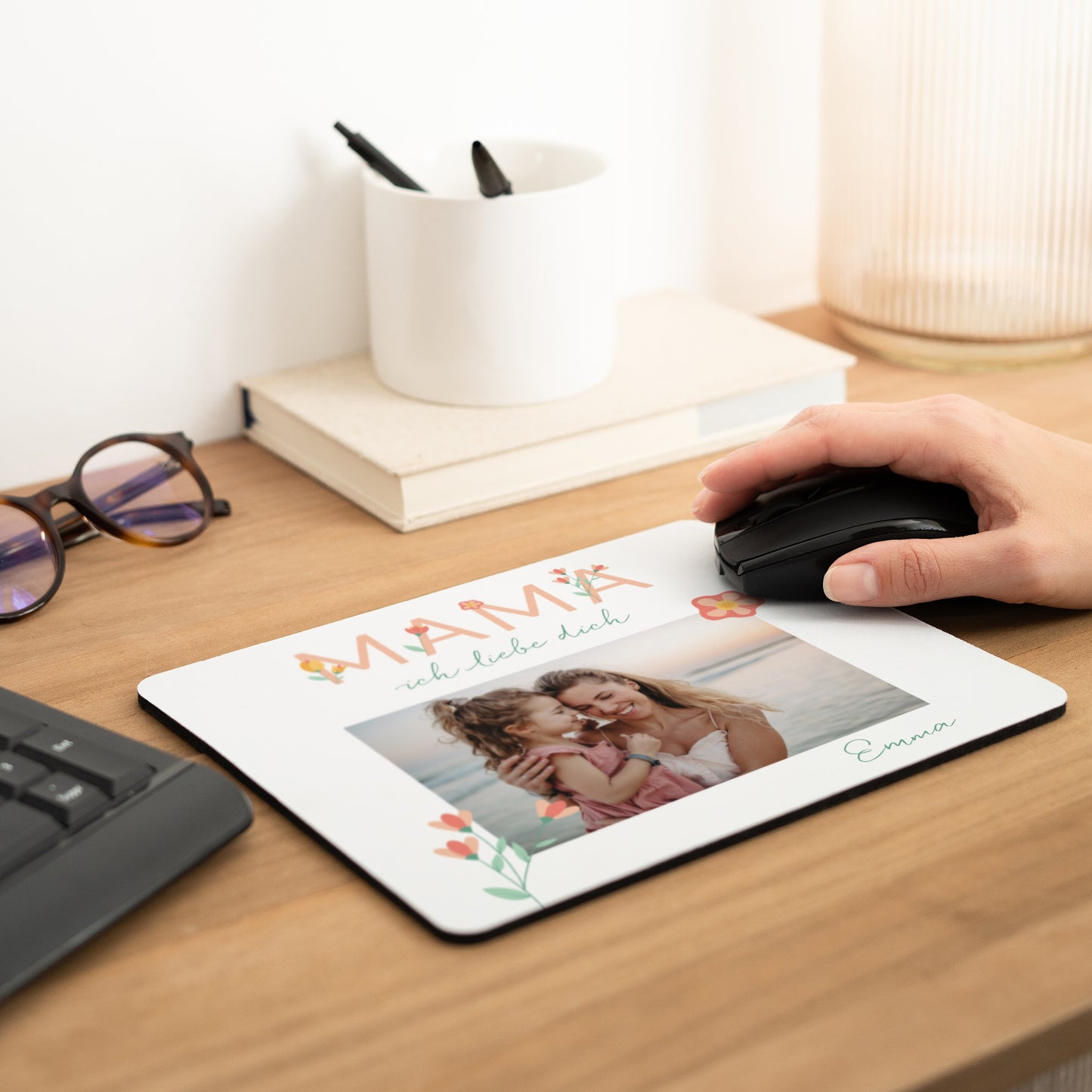 Mousepad Objekte Rechteck Liebende Mutterblume foto N° 2