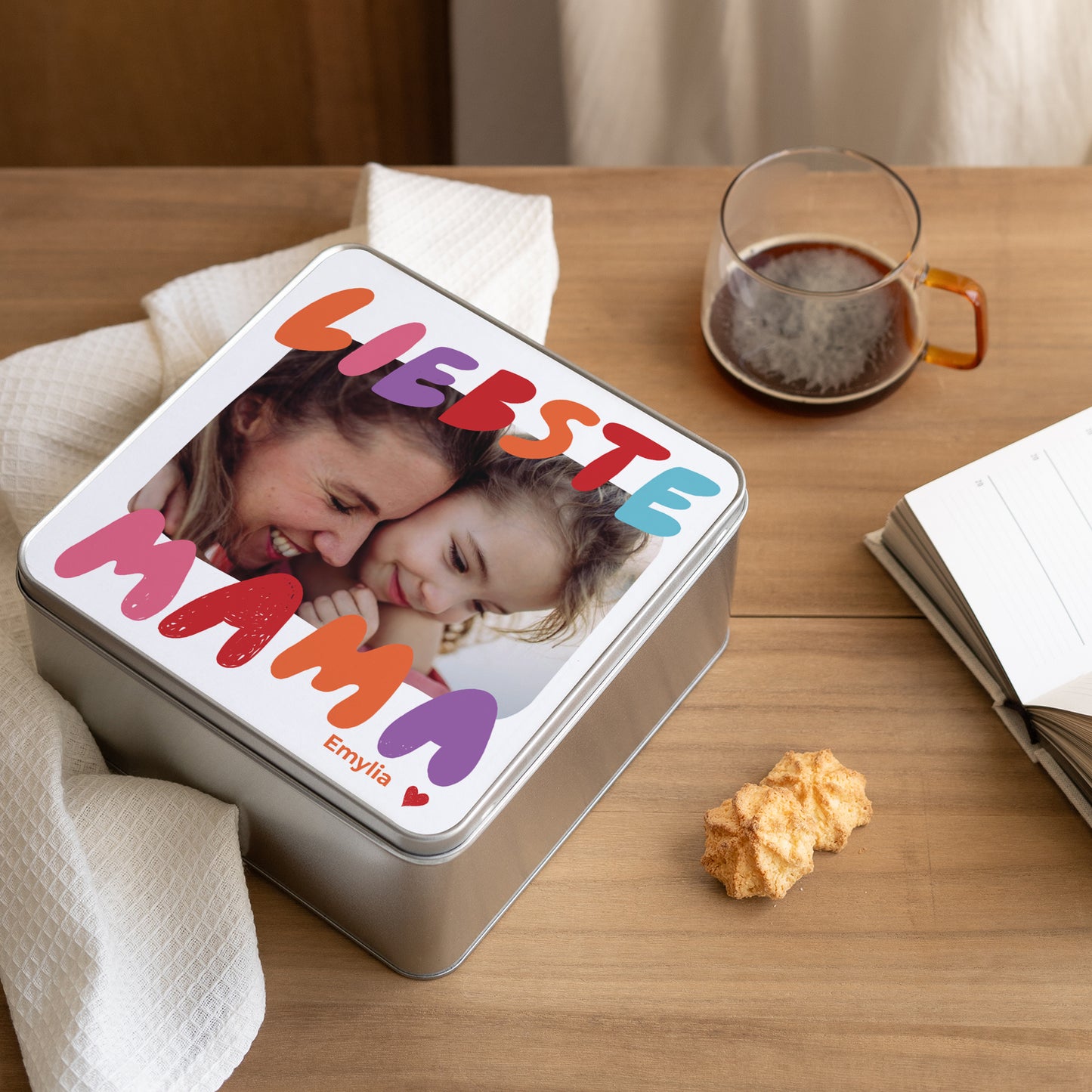 Metalldose Objekte Quadratisch Mama der Liebe III foto N° 2