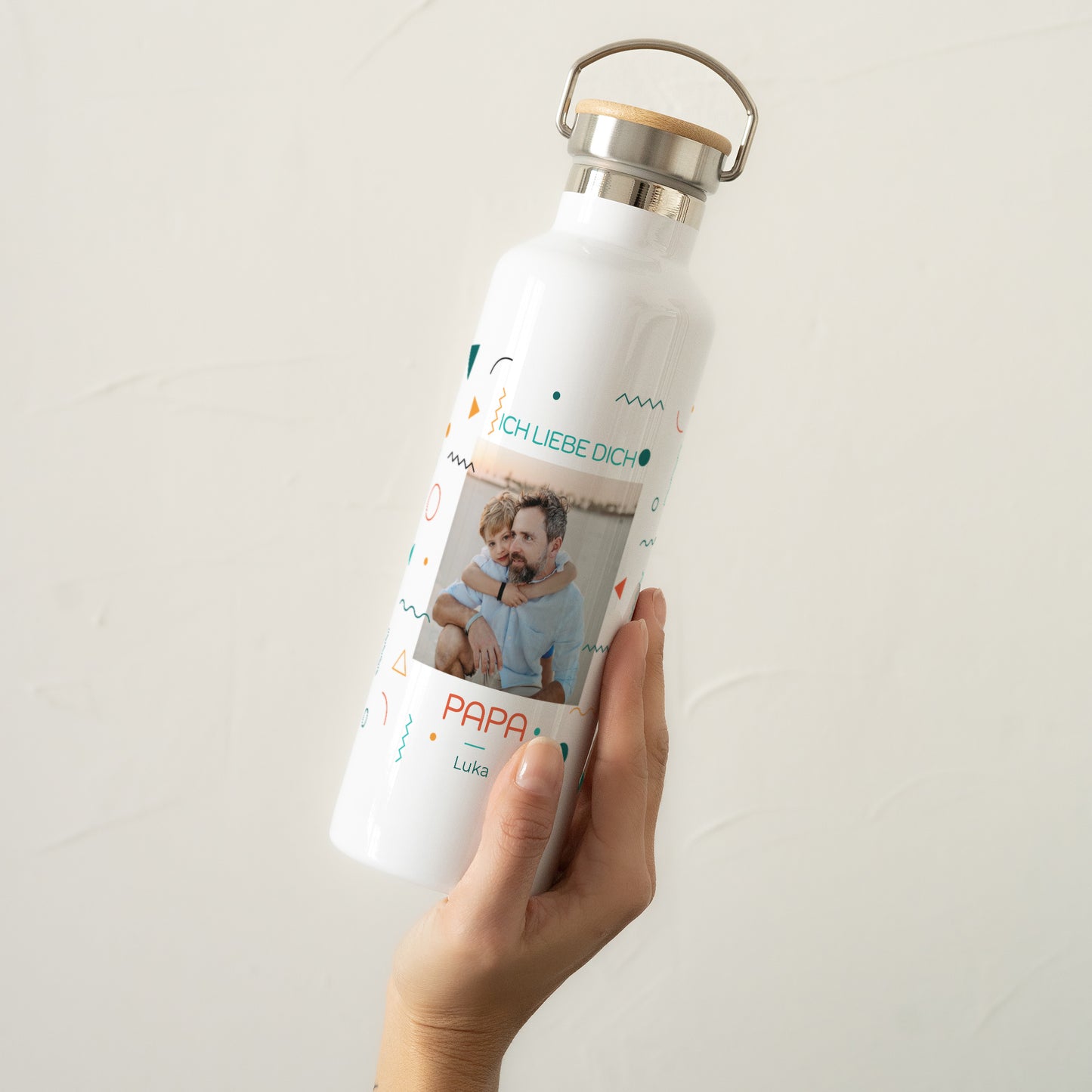 Trinkflasche Objekte 75 cl Ich liebe dich Papa. foto N° 2