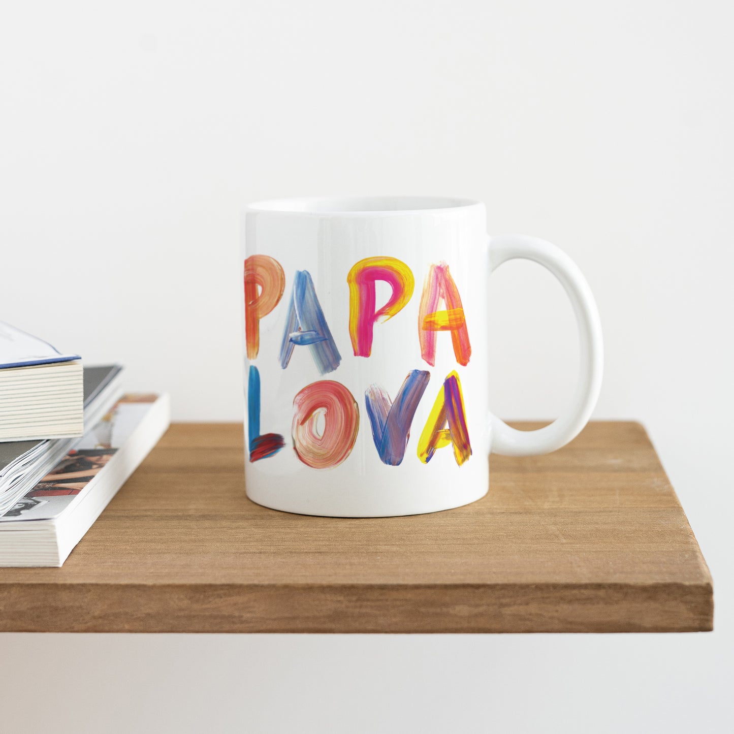 Tasse Objekte Weiß PAPA LOVA COLORS -> PAPA LOVA FARBEN foto N° 4