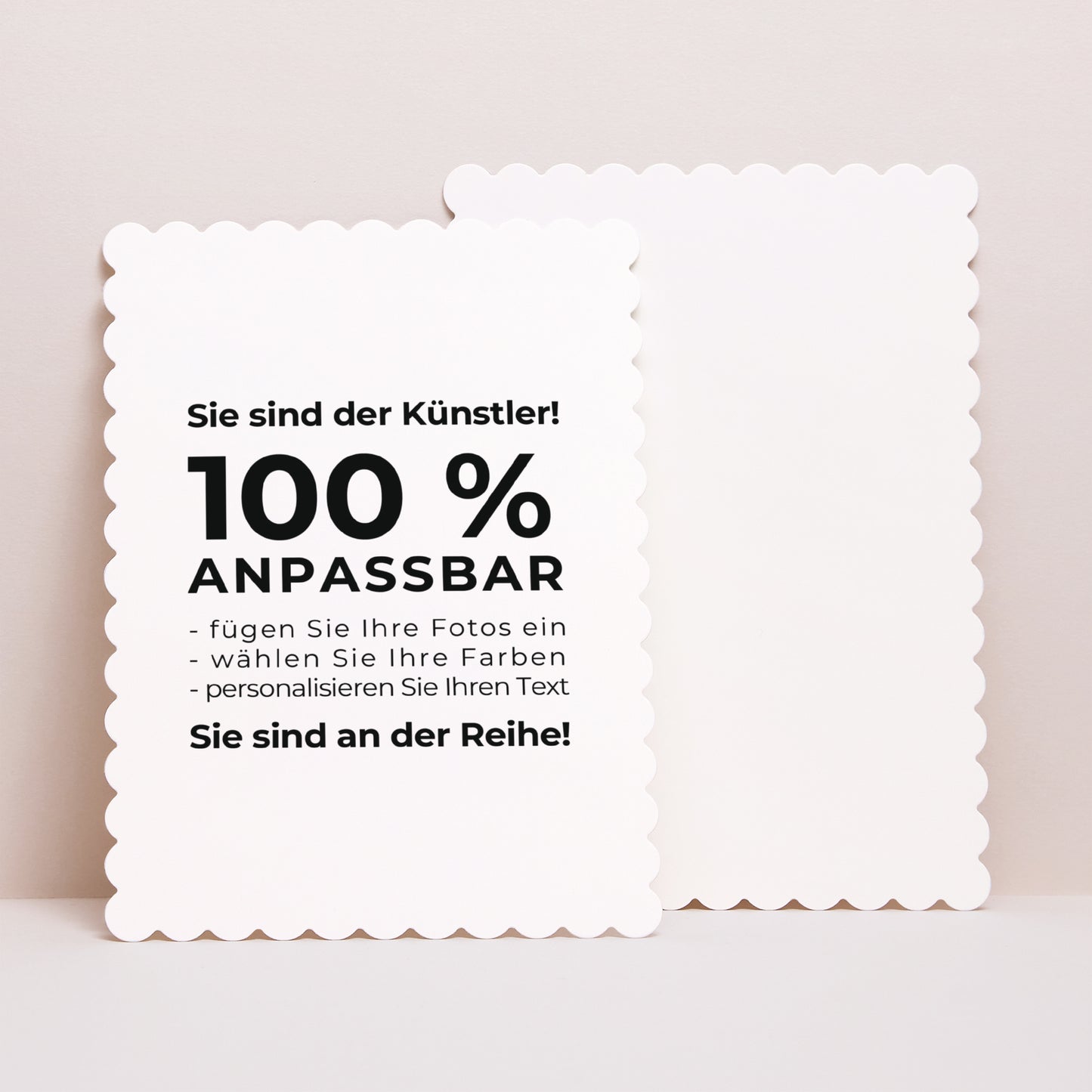 Einladungskarte Hochzeit Porträt, Keksränder Mach es selbst VI foto N° 1