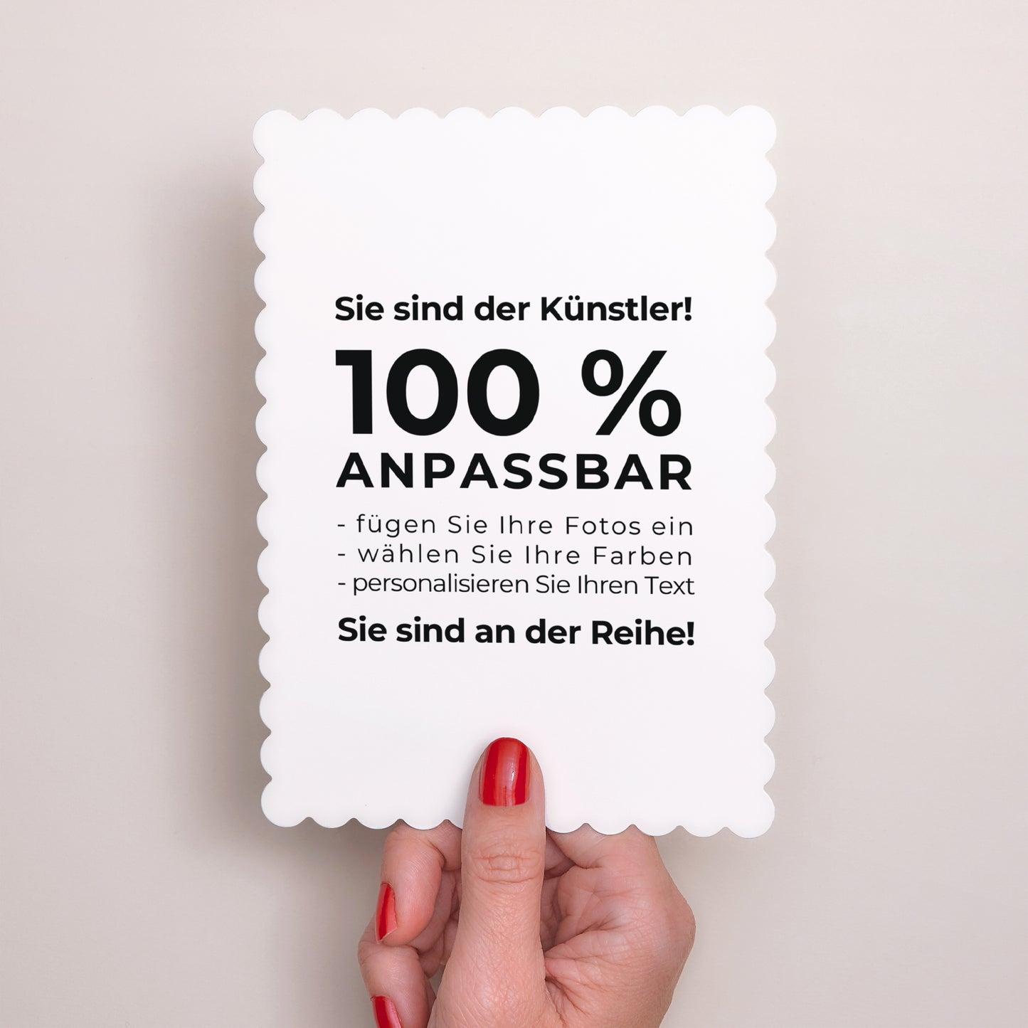 Einladungskarte Hochzeit Porträt, Keksränder Mach es selbst VI foto N° 2
