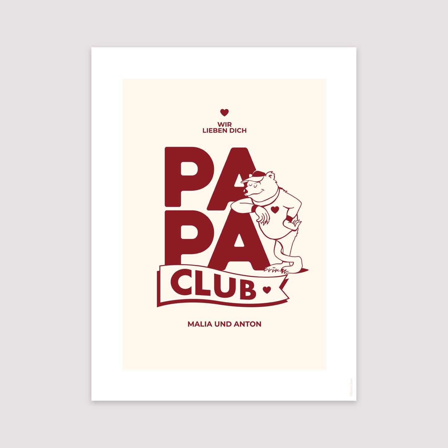 Poster Objekte Porträt Papa Bärenclub foto N° 2