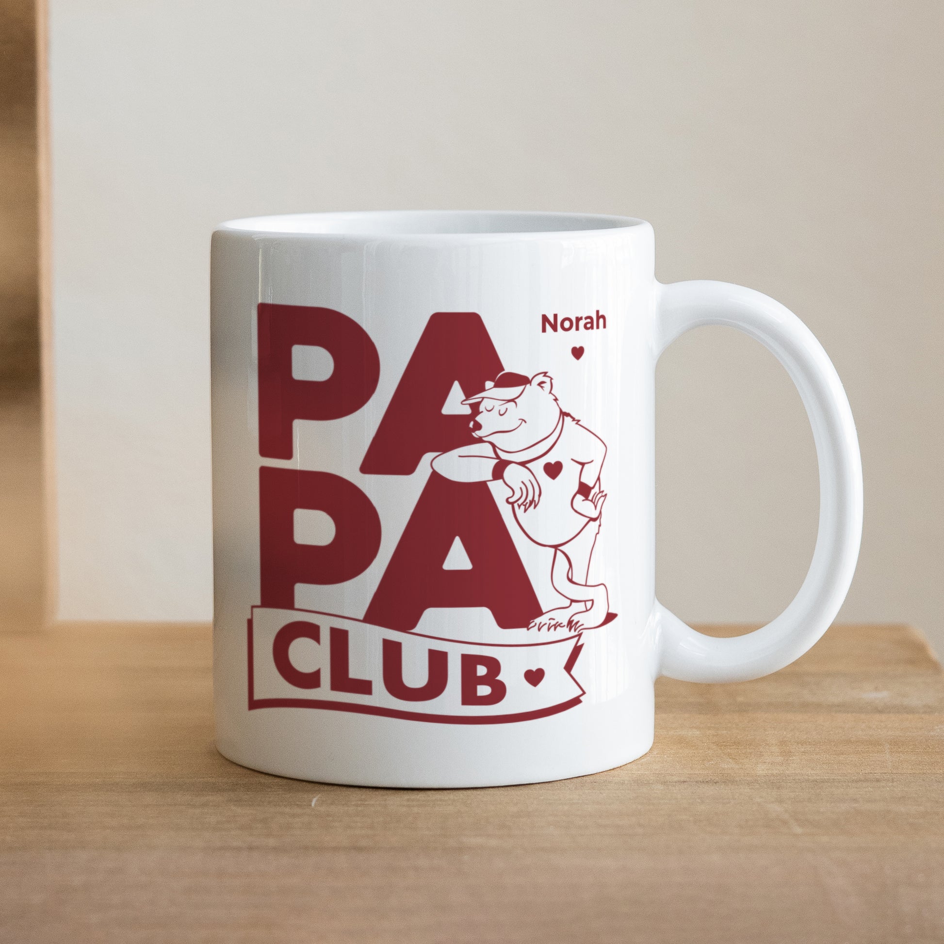 Tasse Objekte Weiß Papa Bärenclub foto N° 1