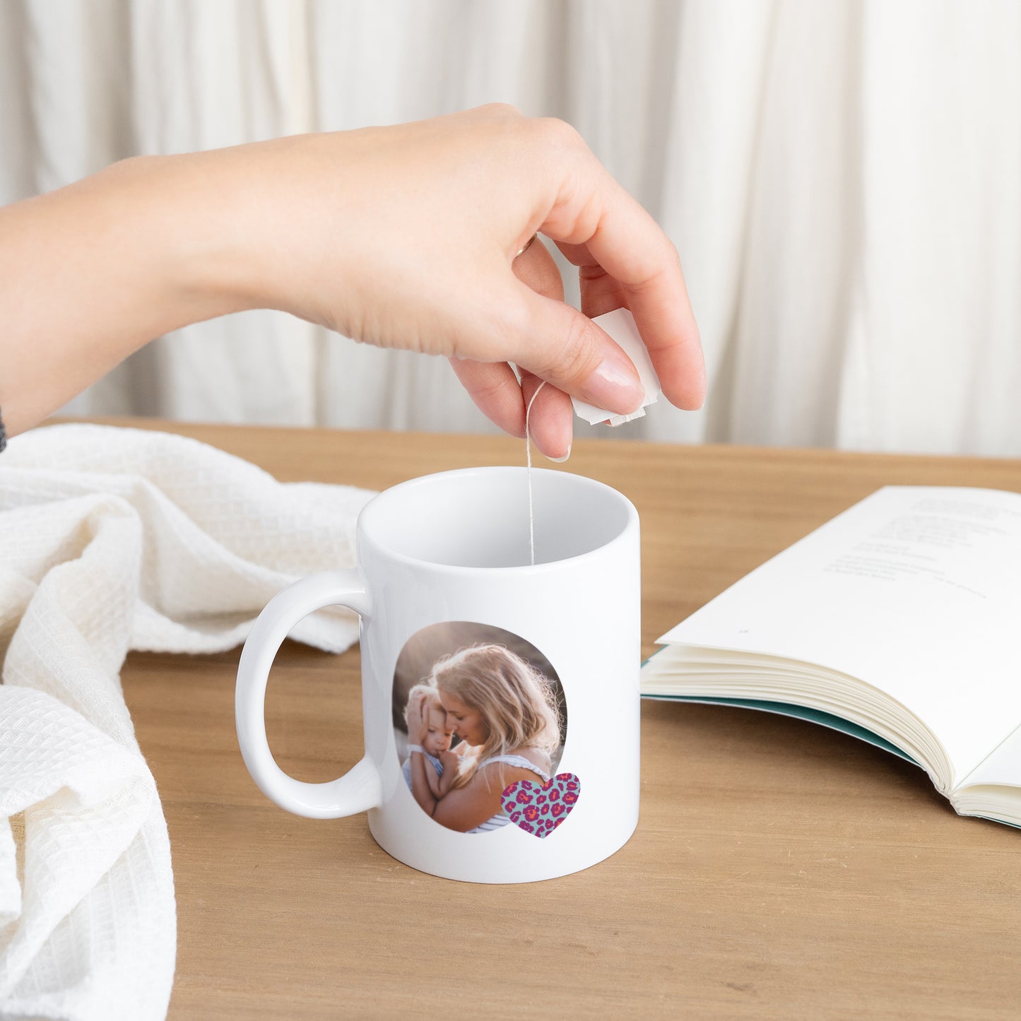 Tasse Objekte Weiß Leopard Mama foto N° 3