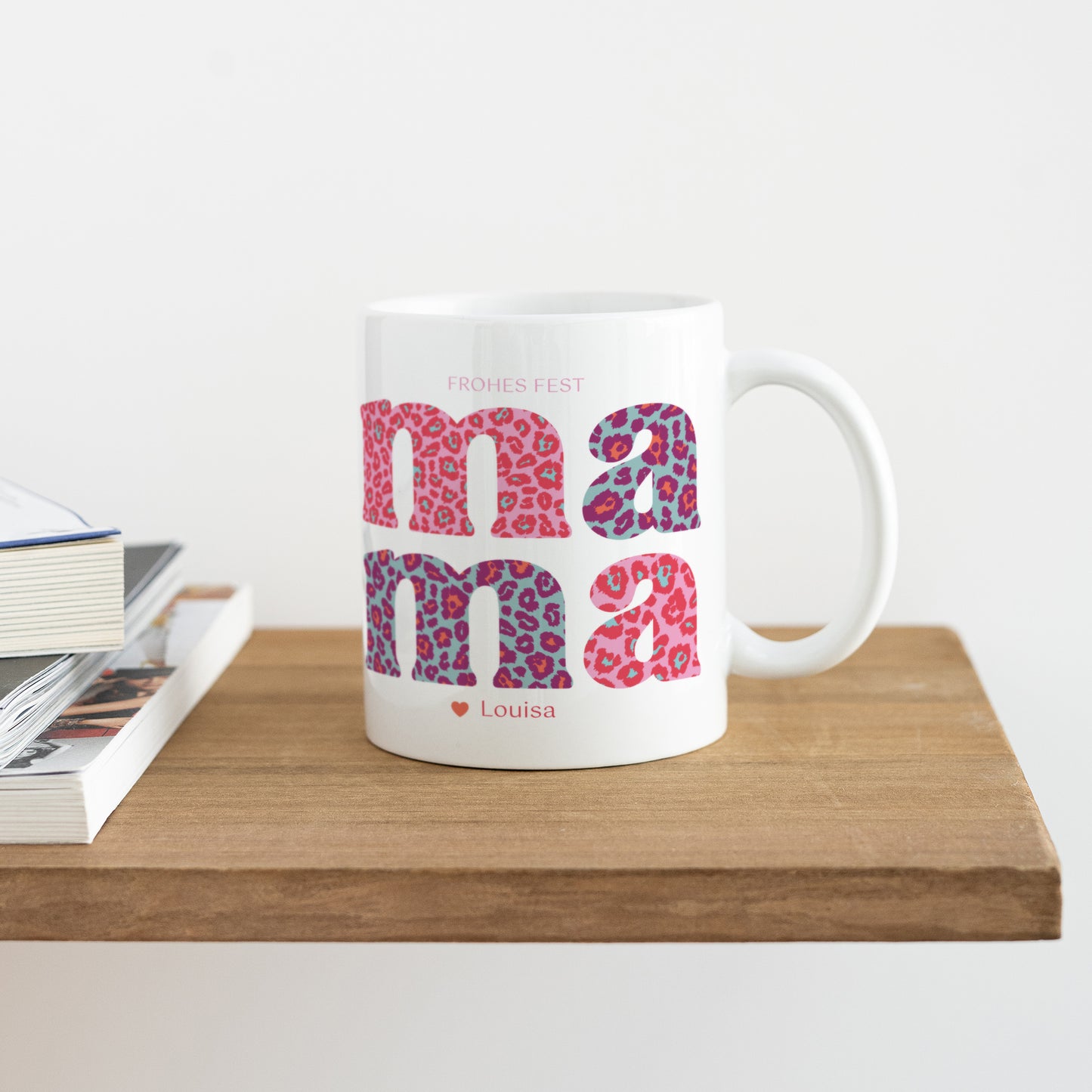 Tasse Objekte Weiß Leopard Mama foto N° 4
