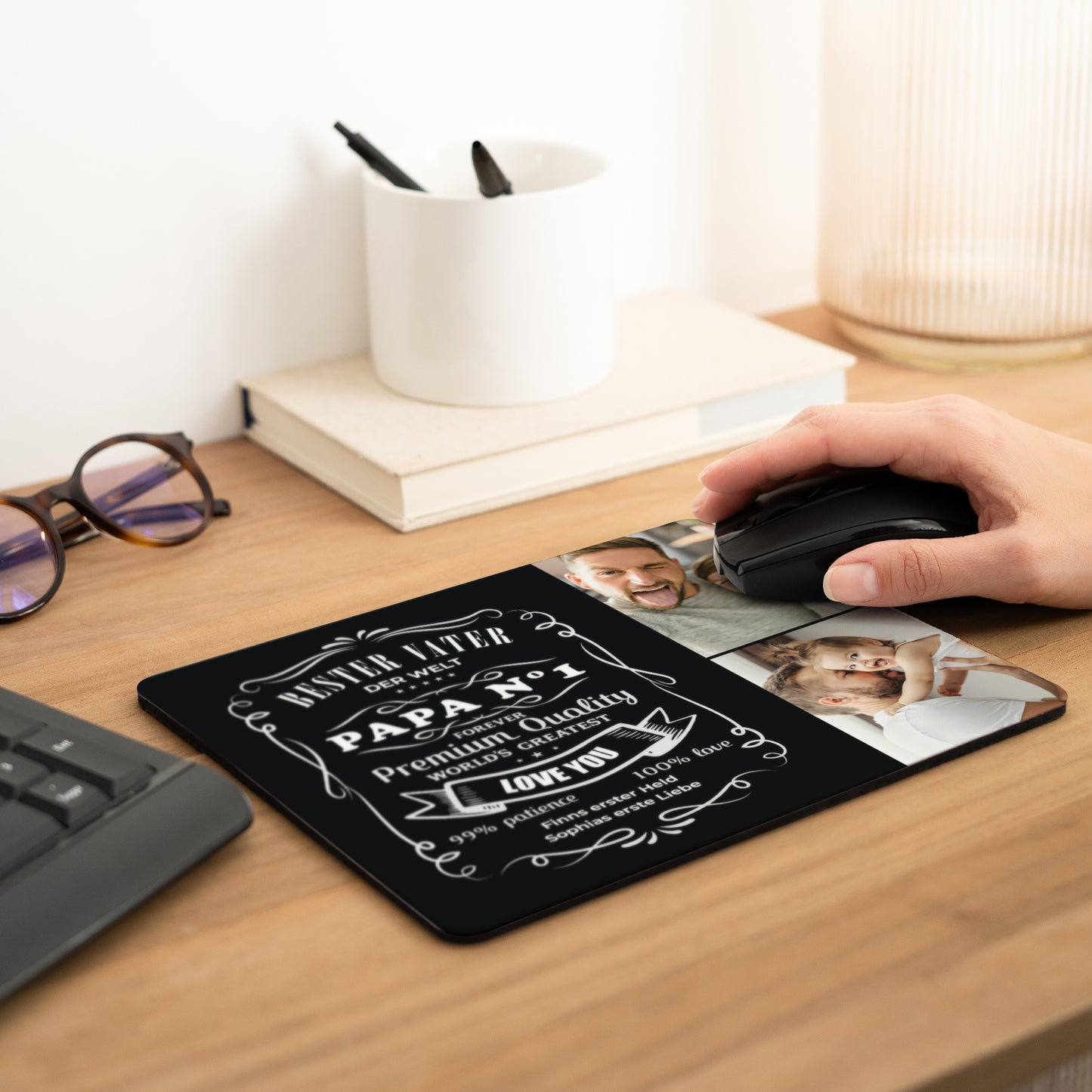 Mousepad Objekte Rechteck Bester Vater für immer. foto N° 2