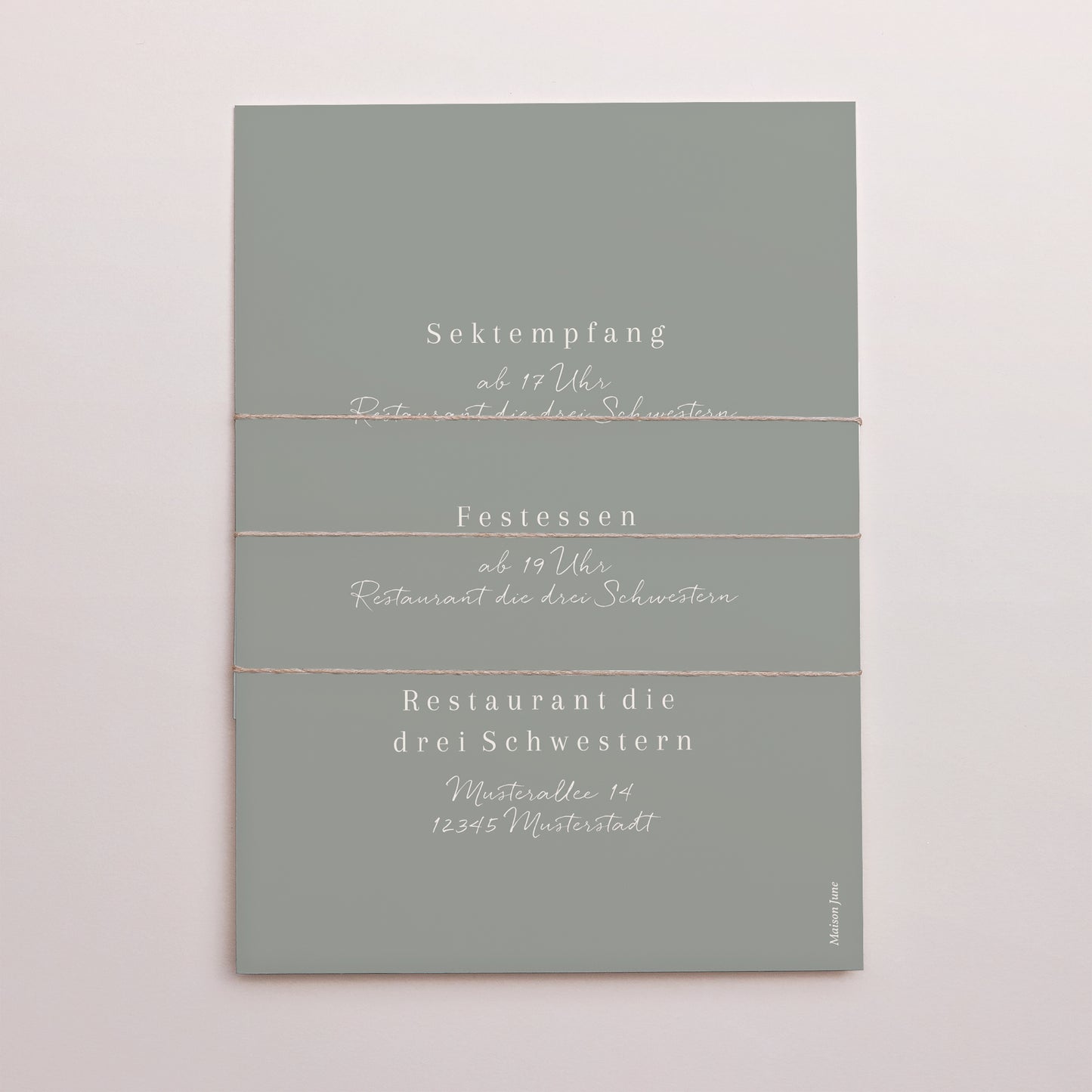 Hochzeitseinladung 3 Karten, Band Romantische Zärtlichkeit. foto N° 4