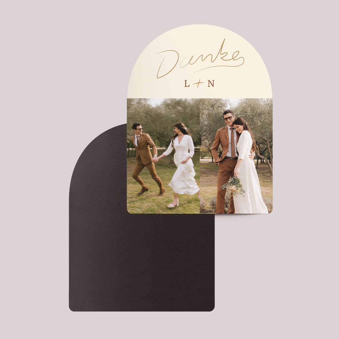 Dankeskarte Hochzeit 8er-Pack, magnetisch, Bogen Herzlichen Dank foto N° 2