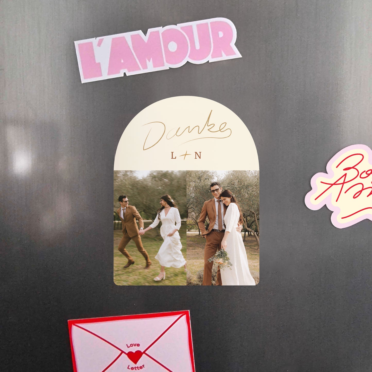 Dankeskarte Hochzeit 8er-Pack, magnetisch, Bogen Herzlichen Dank foto N° 4