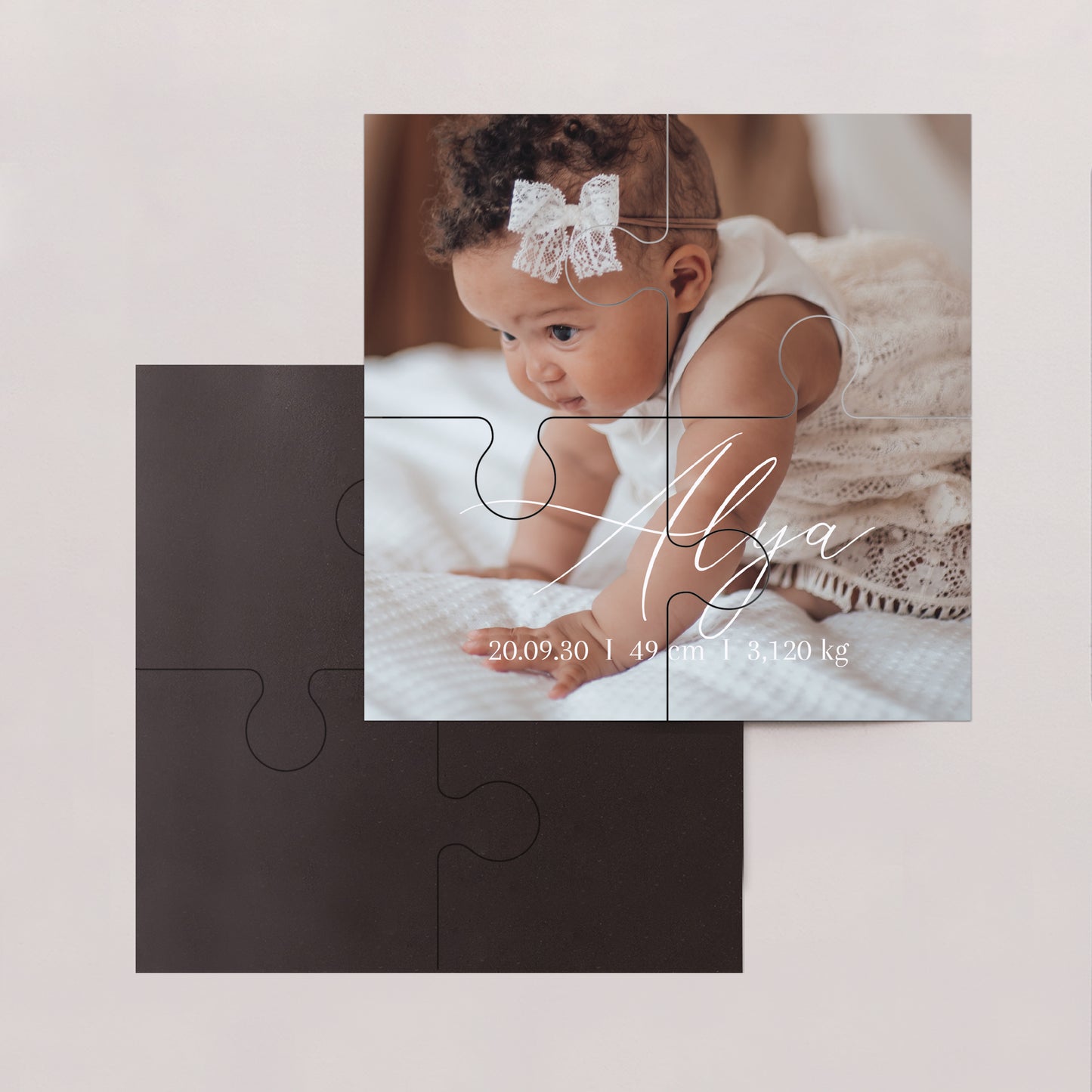 Geburtskarte Magnetpuzzle 4 Teile So cute foto N° 2