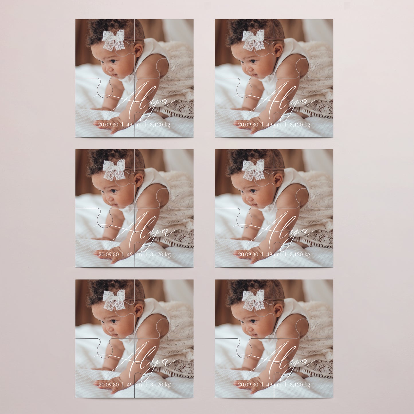 Geburtskarte Magnetpuzzle 4 Teile So cute foto N° 3