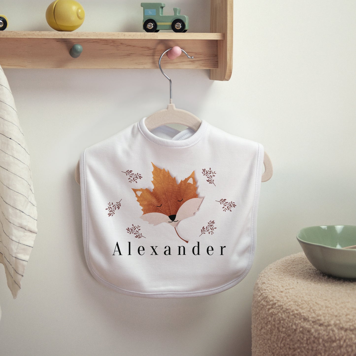 Kinderlätzchen Geburt Stoff Red Fox foto N° 2