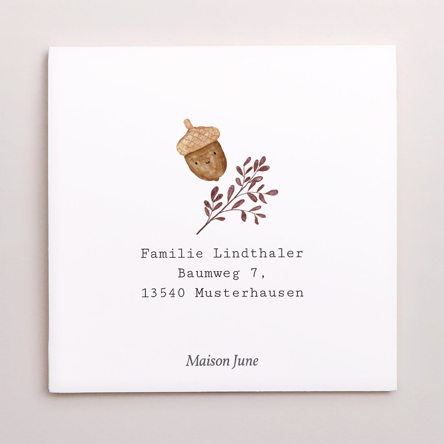 Dankeskarte Geburt Doppelflügelfensterhalbmond Red Fox foto N° 3