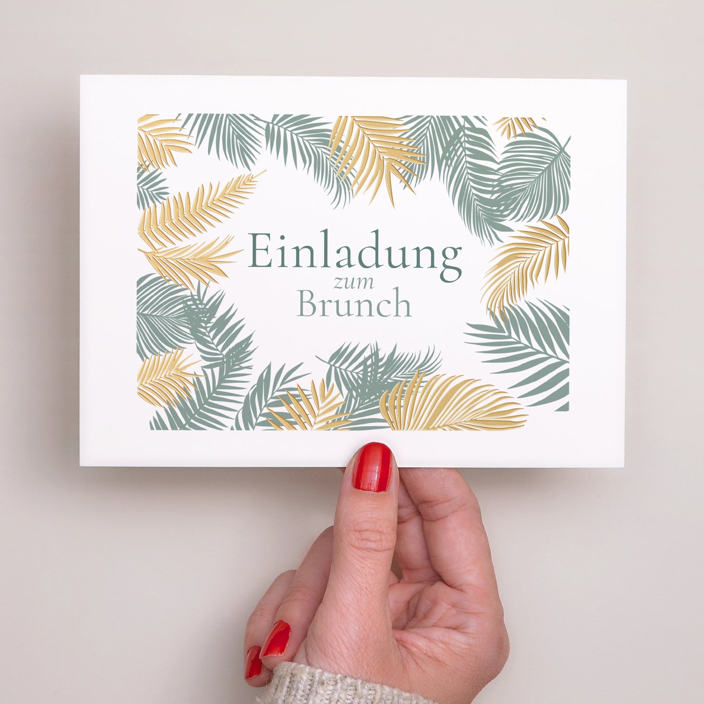 Einladungskarte Hochzeit Landschaft Tropischer Palmenbaum foto N° 3