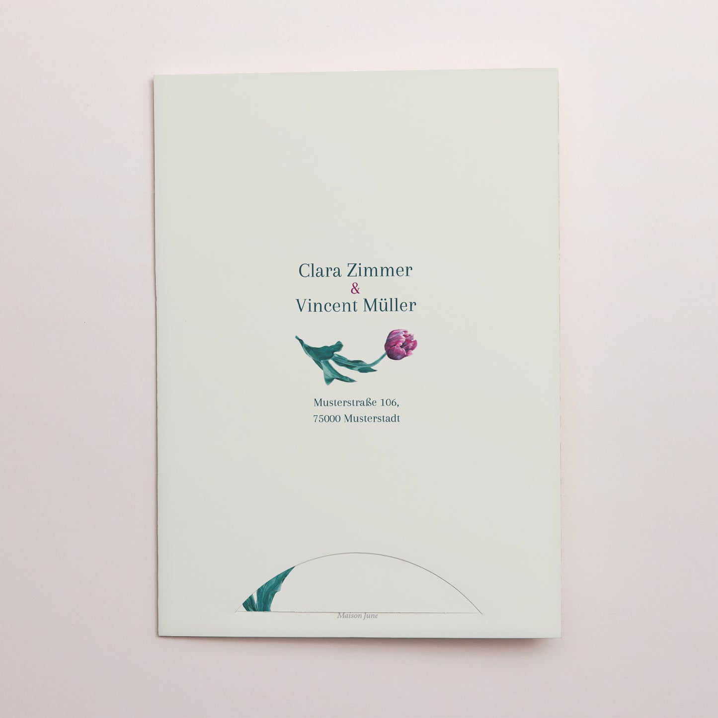 Hochzeitseinladung Hülle für 2 Karten Exotic flowers foto N° 5