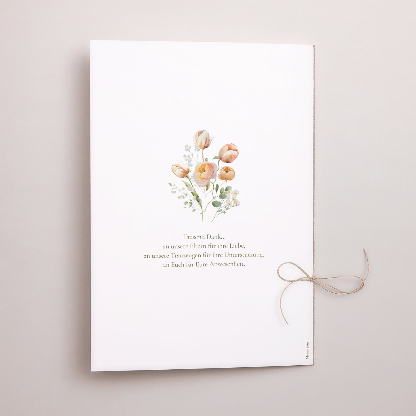 Kirchenheft Hochzeit Doppelflügel Romantische Blumen foto N° 3